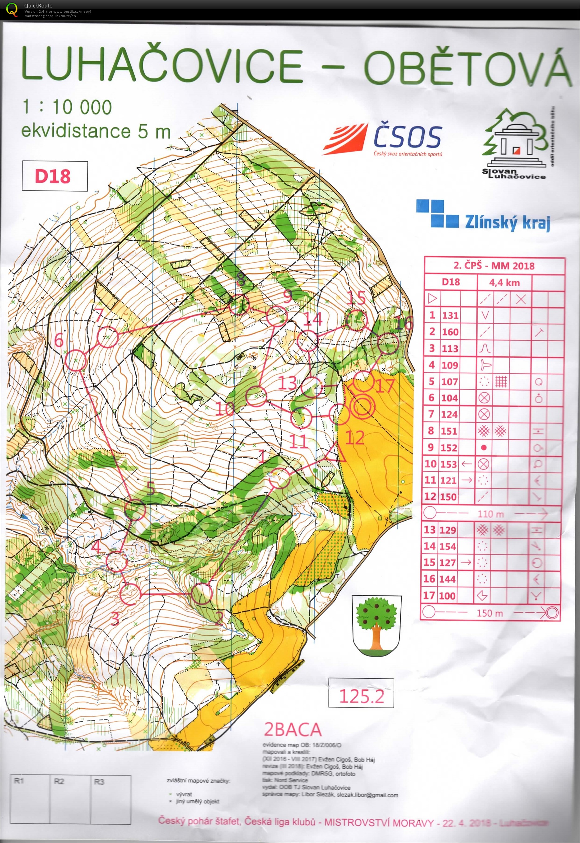 Mistrovství Moravy - štafety (22/04/2018)