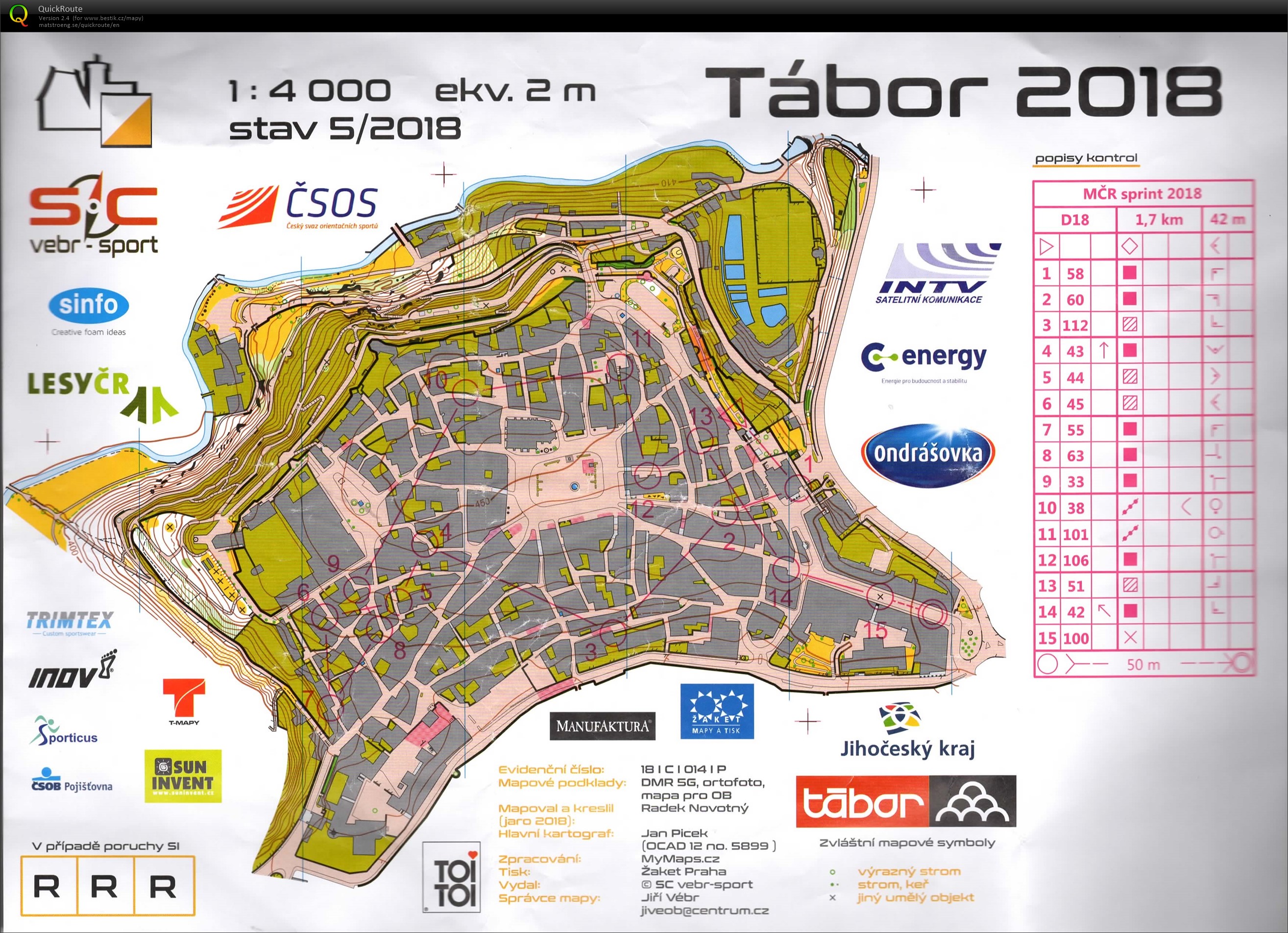 MČR sprint Tábor (19/05/2018)