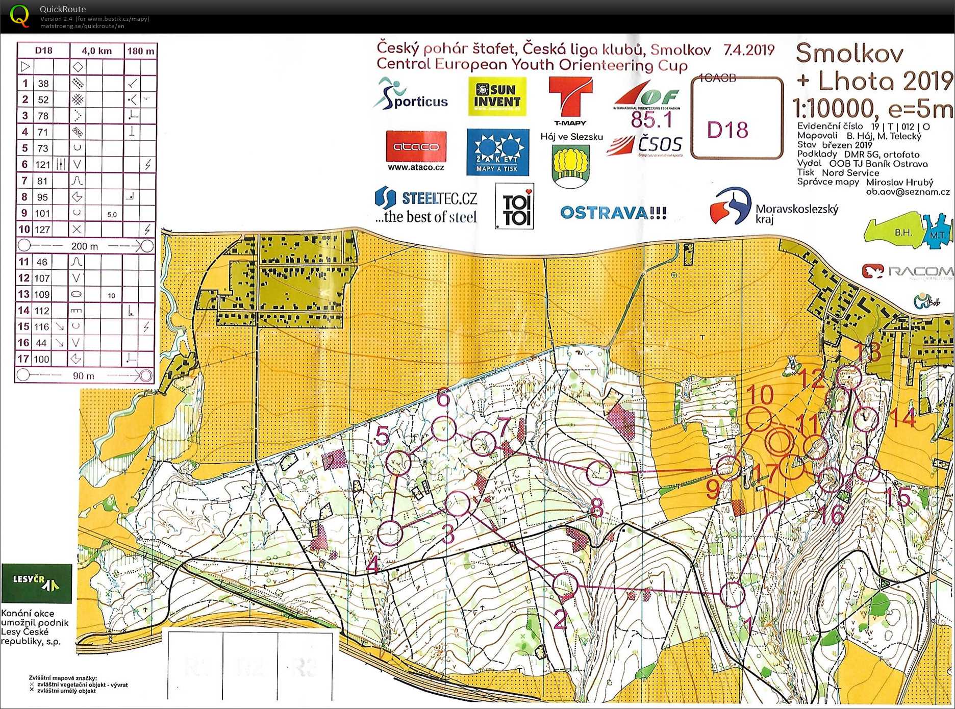 Mistrovství Moravy Háj ve Slezsku - štafety (07/04/2019)
