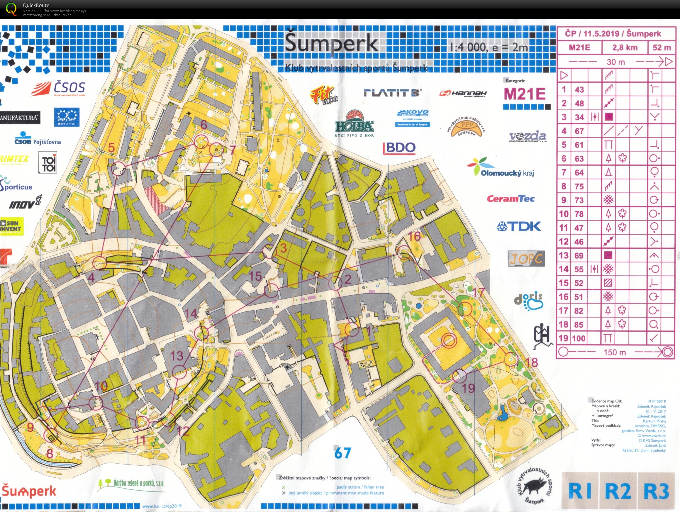 ČP sprint Šumperk M21E (11/05/2019)