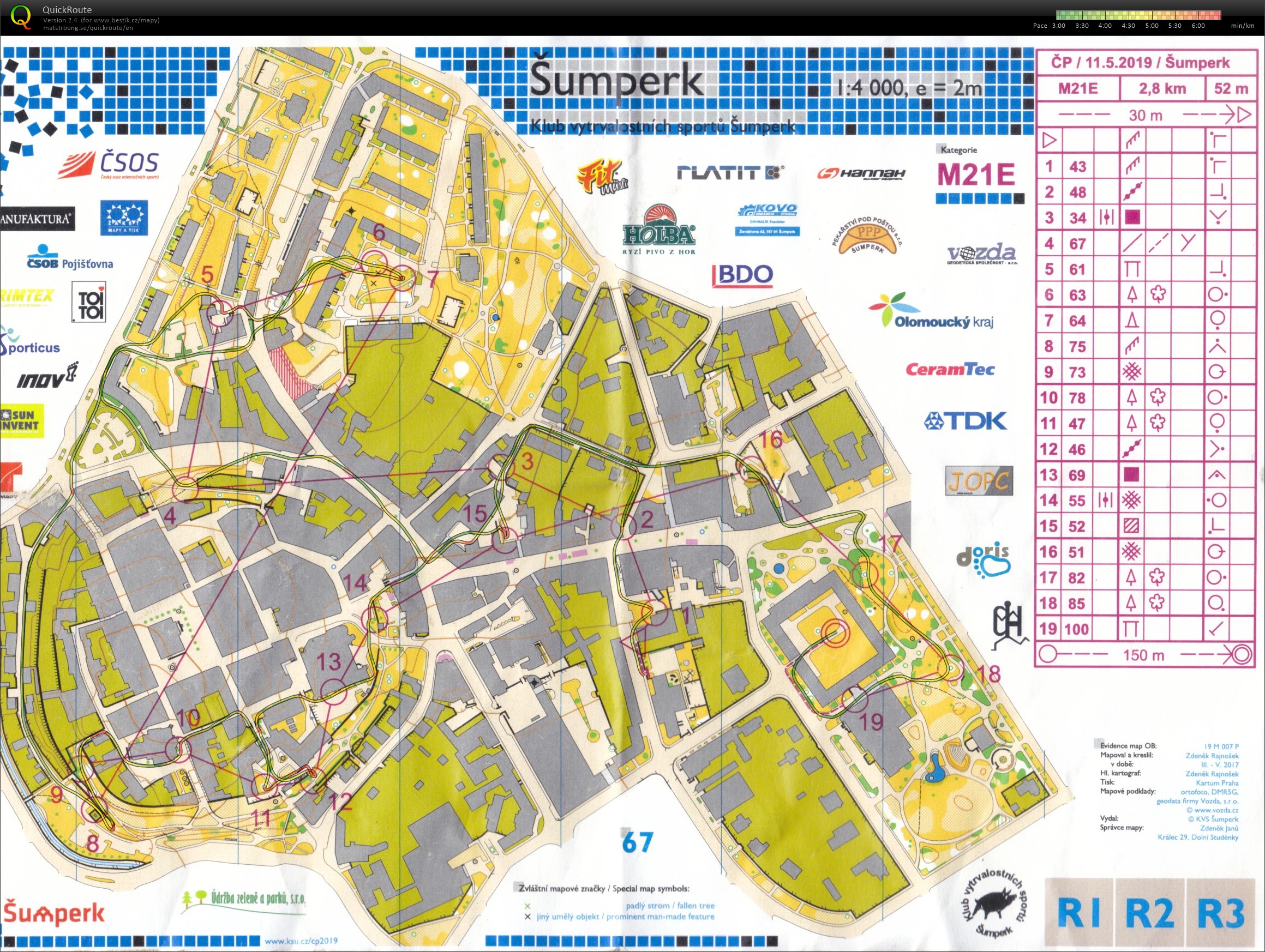 ČP sprint Šumperk M21E (11/05/2019)