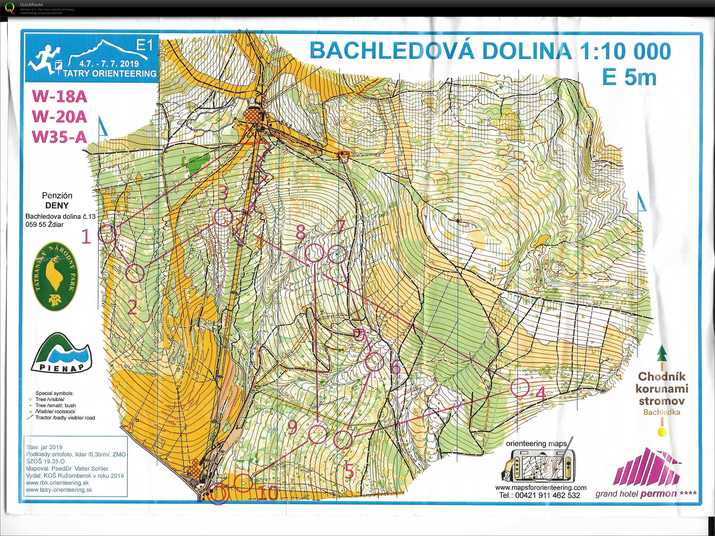 Tatry orienteering E1 (04/07/2019)