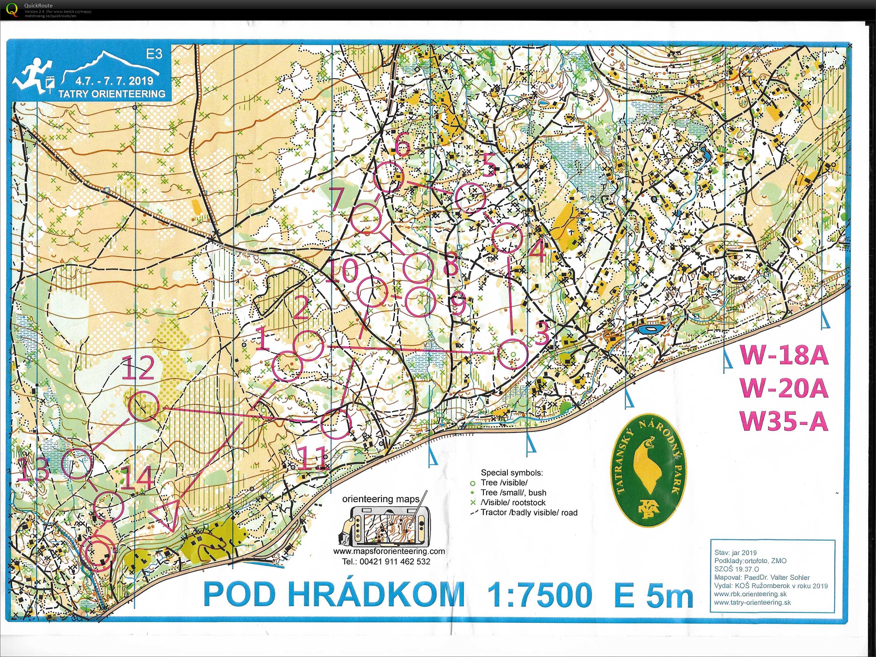 Tatry orienteering E3 (06.07.2019)