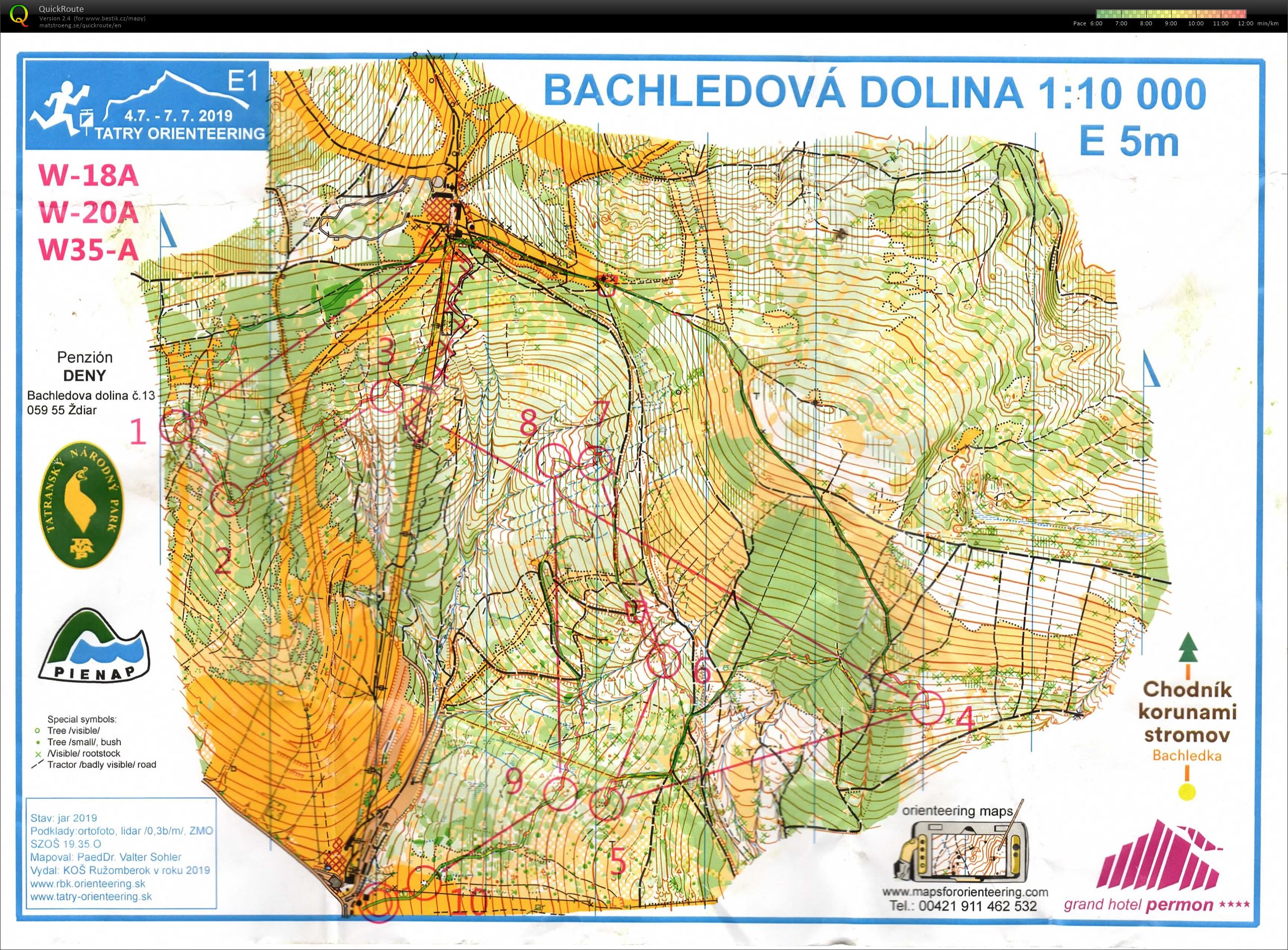 Tatry orienteering E1 (04/07/2019)
