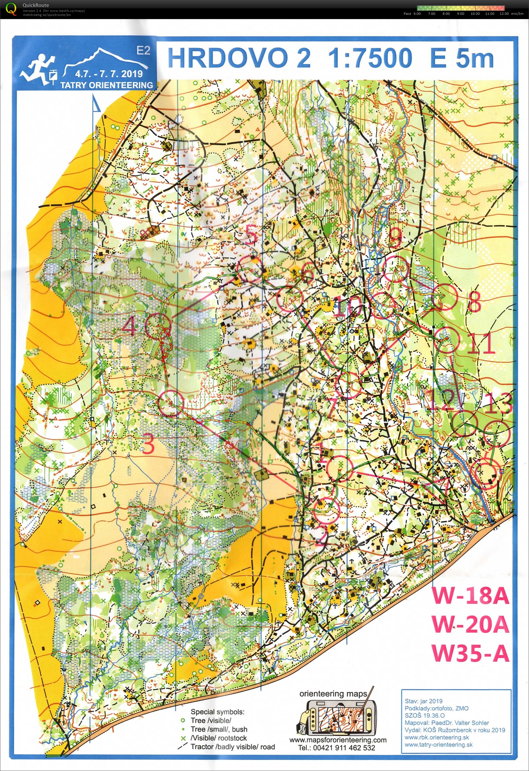 Tatry orienteering E2 (2019-07-05)