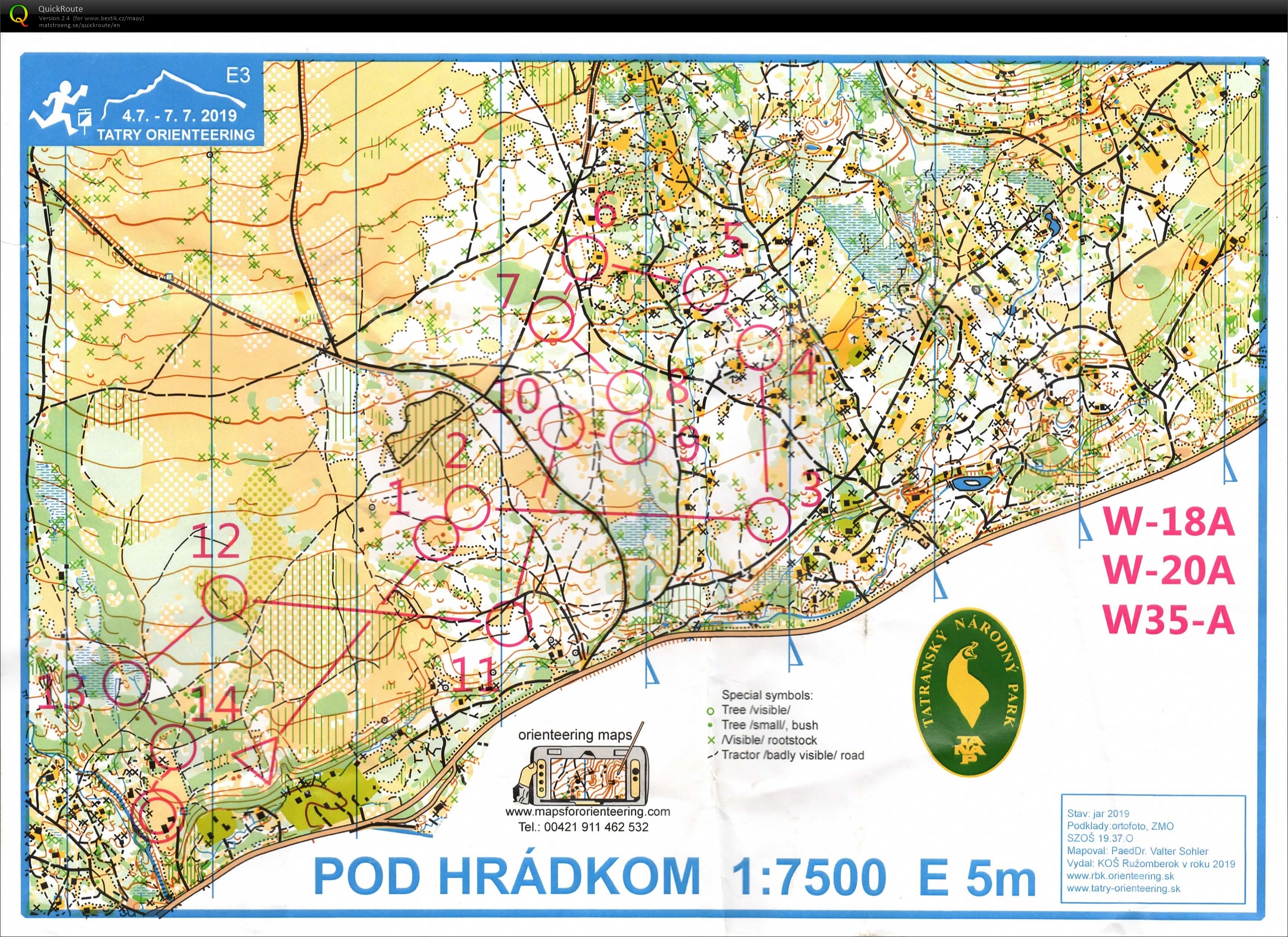Tatry orienteering E3 (06/07/2019)