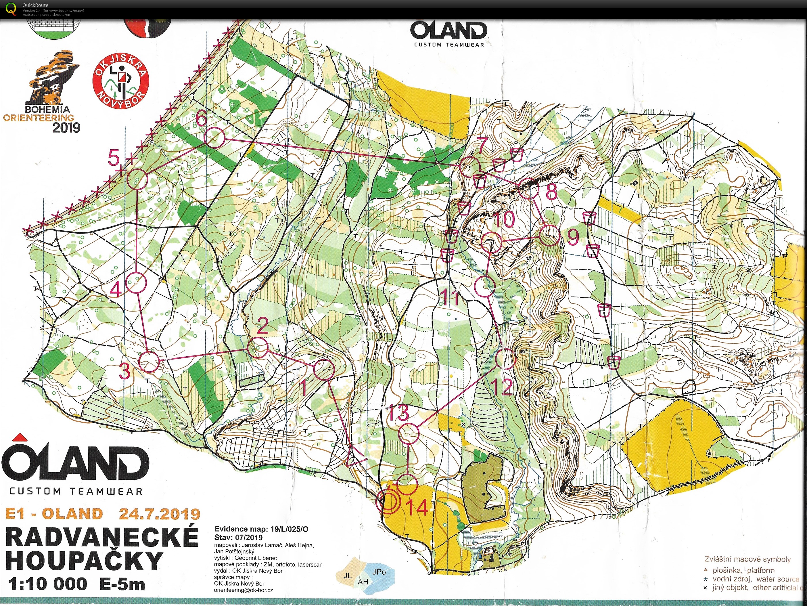 Bohemia Orienteering E1 (24/07/2019)