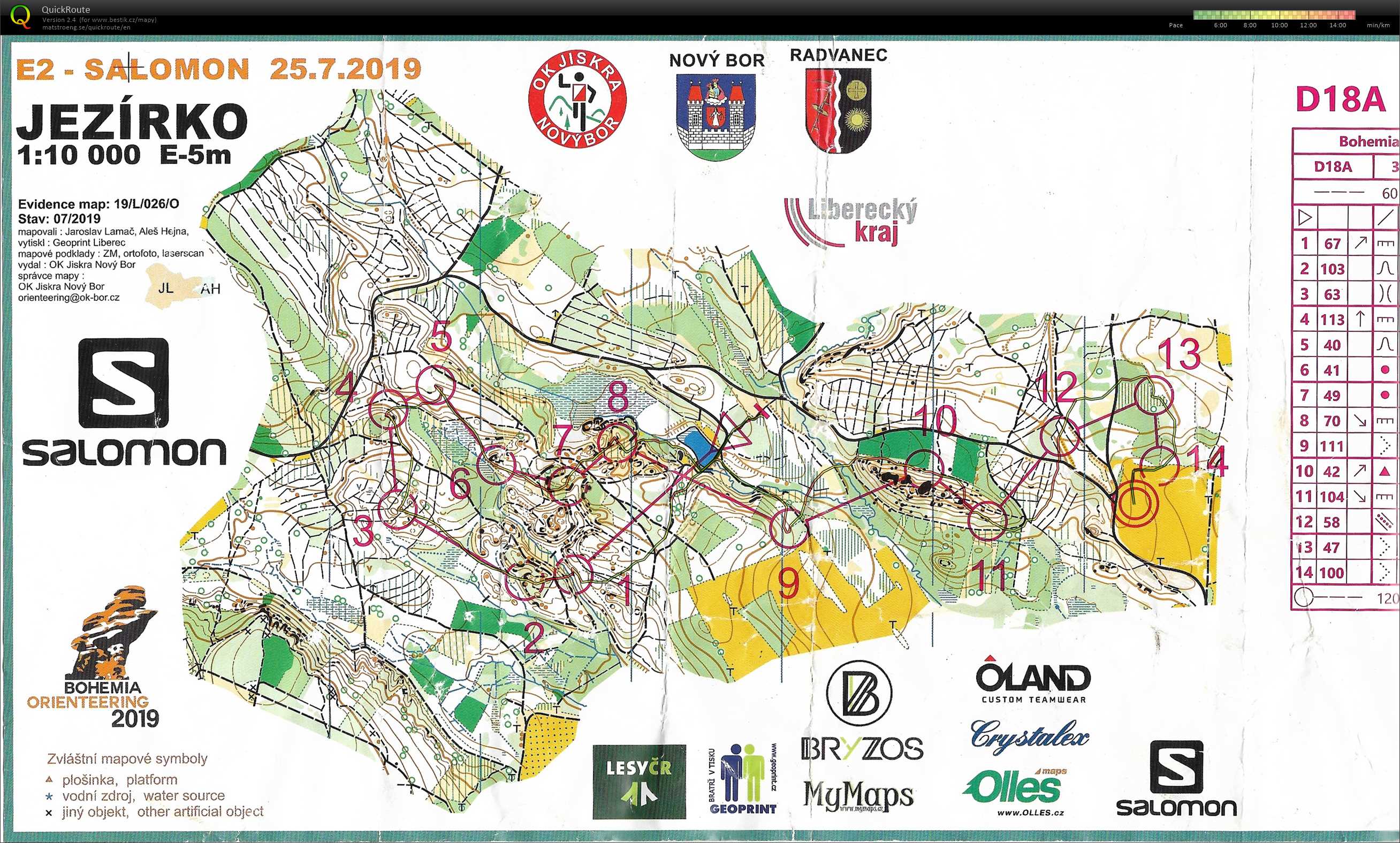Bohemia Orienteering E2 (25/07/2019)