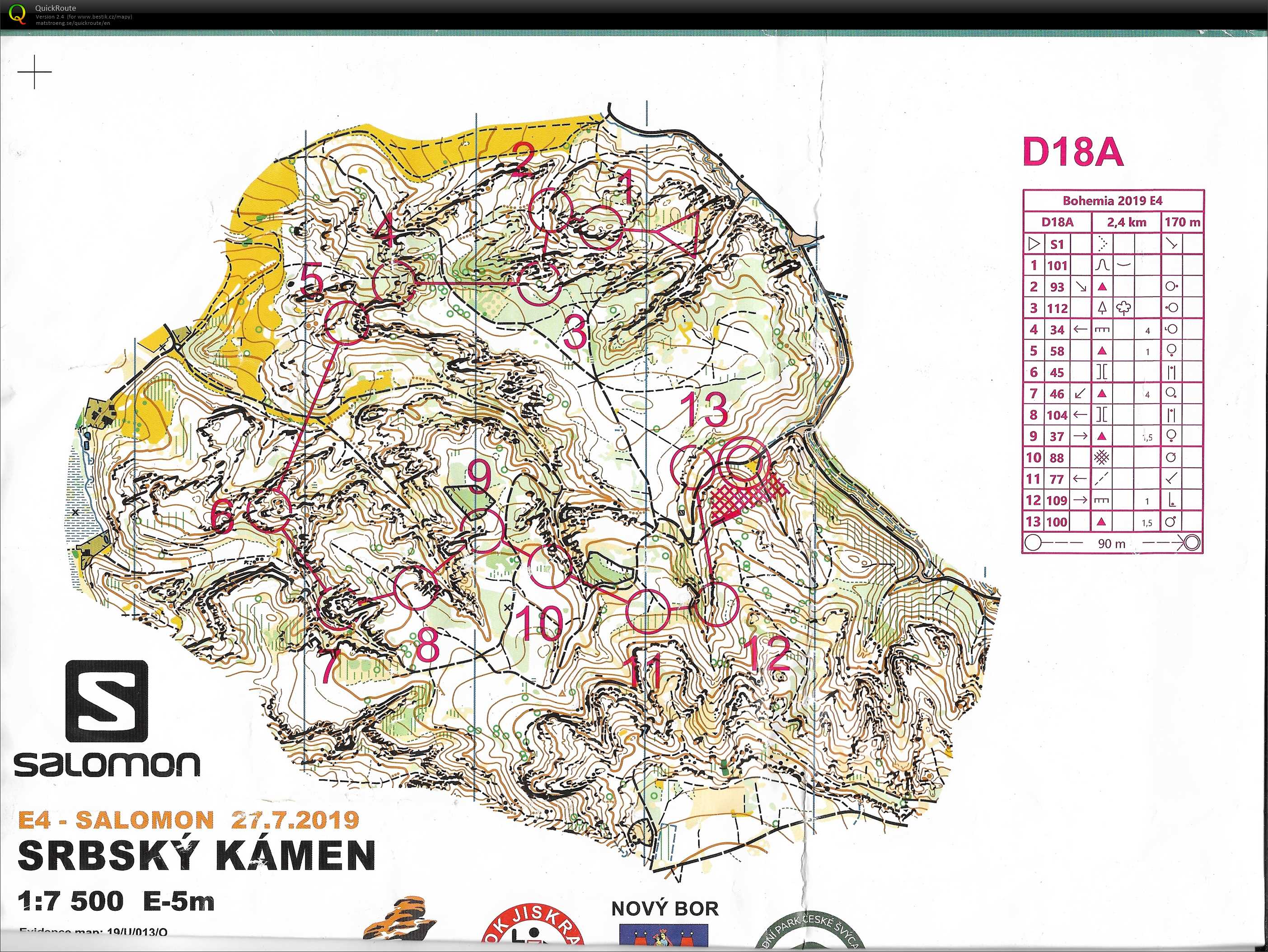 Bohemia Orienteering E4 (27/07/2019)