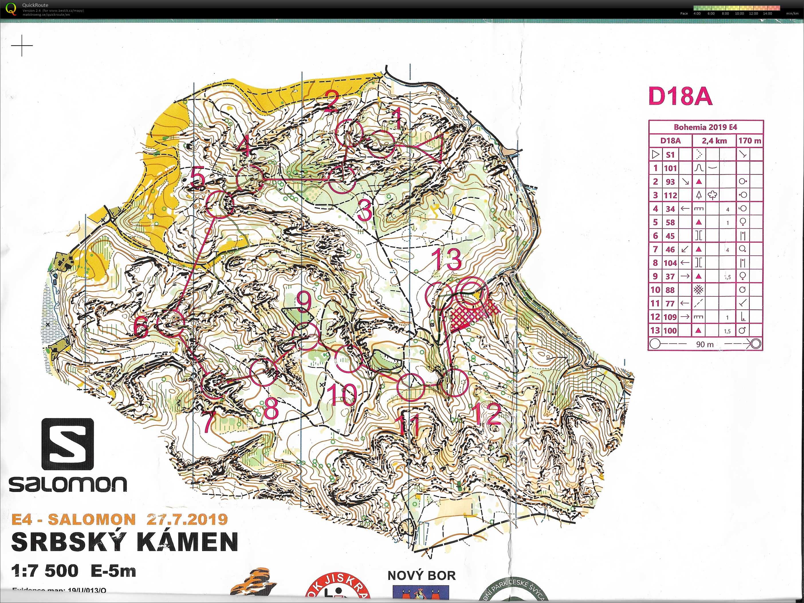 Bohemia Orienteering E4 (27/07/2019)