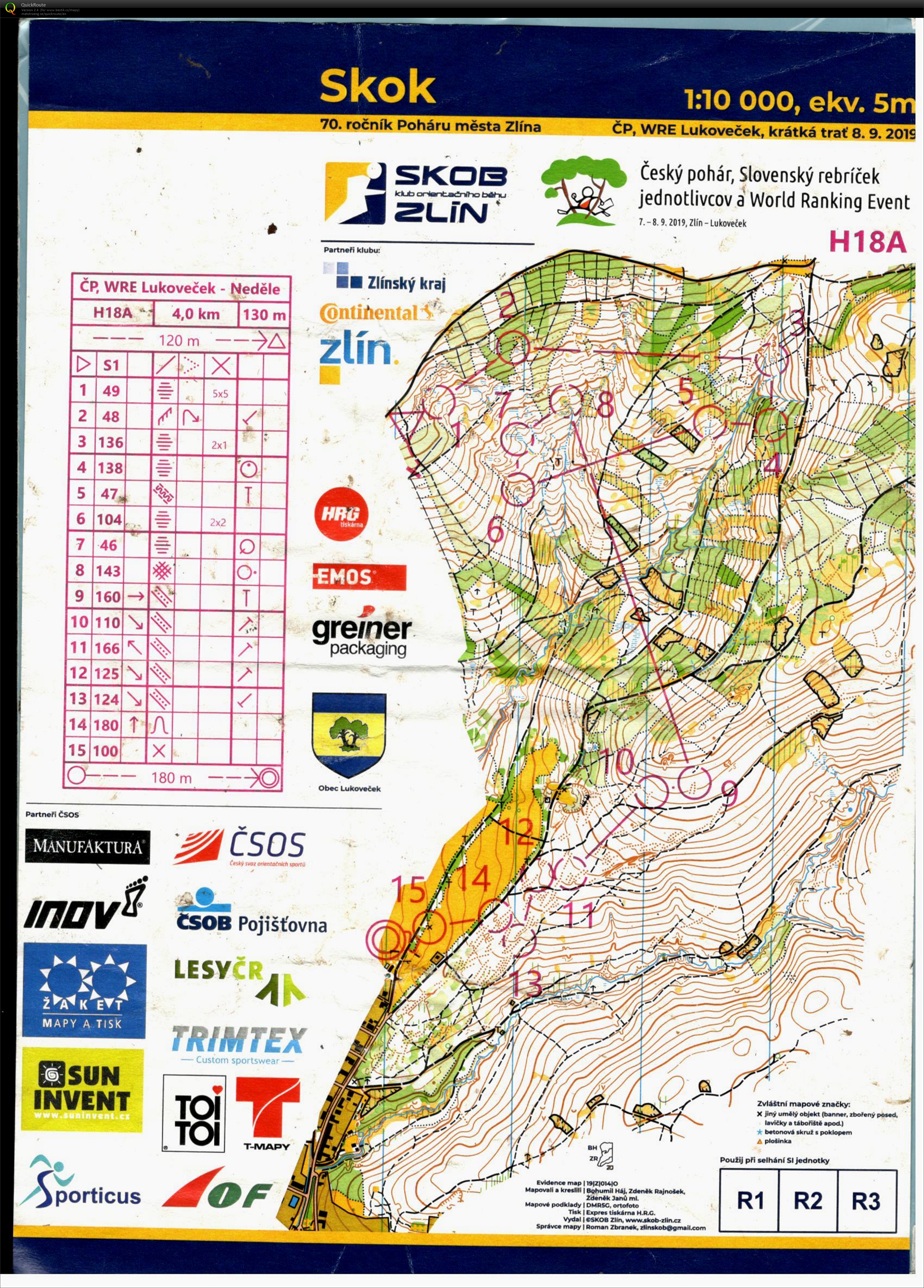Manufaktura Český pohár, INOV-8 CUP - žebříček A, žebříček B-Morava, WRE (08-09-2019)