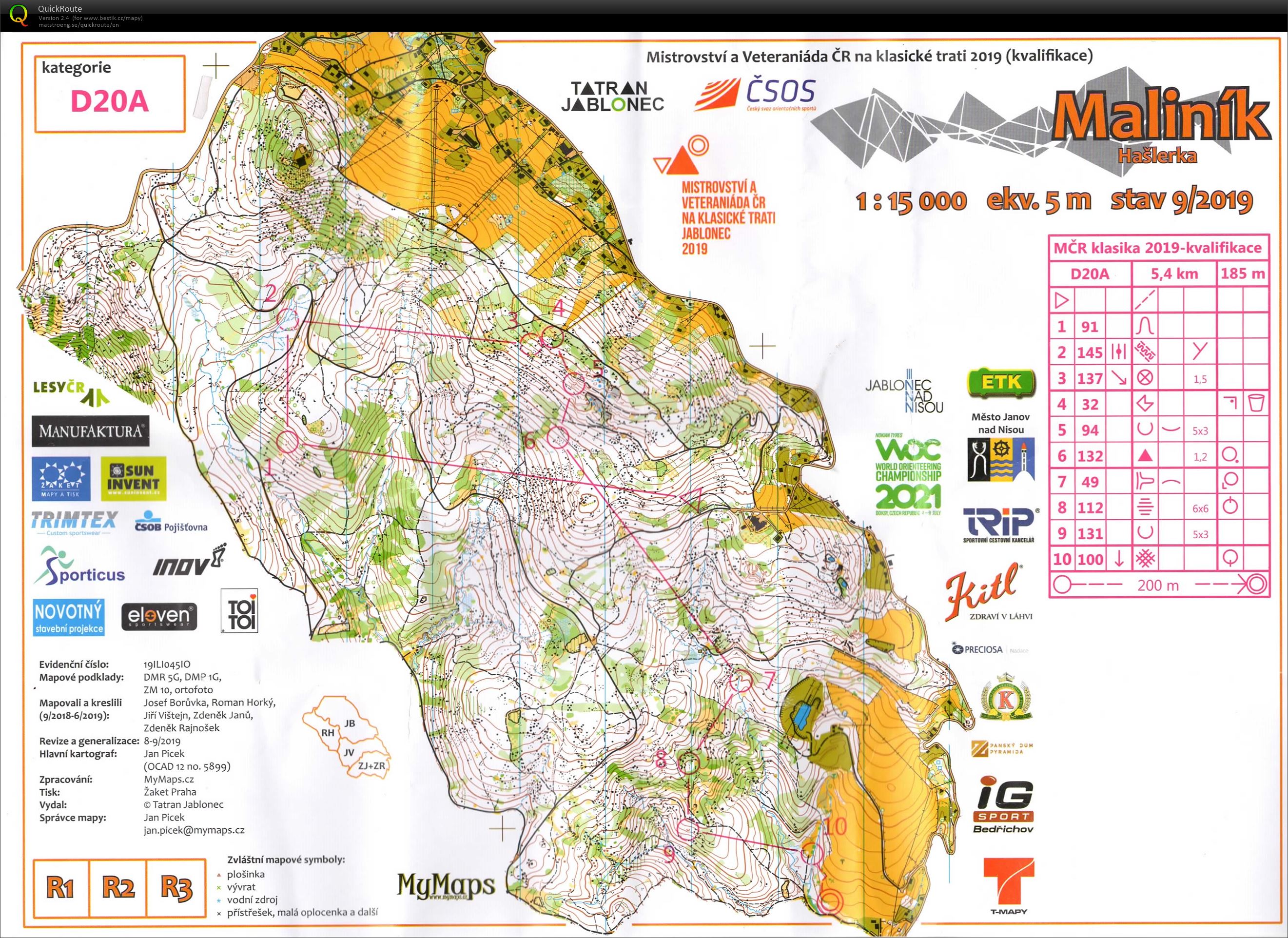 MČR na klasické trati Janov nad Nisou - kvalifikace (21/09/2019)