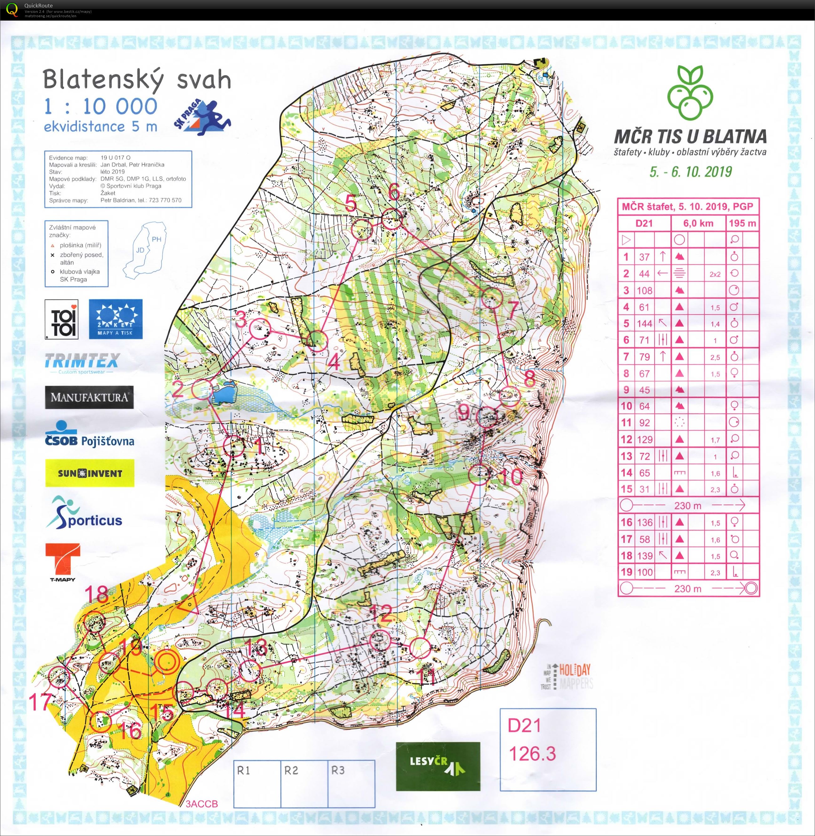 MČR štafet Tis u Blatna (05/10/2019)