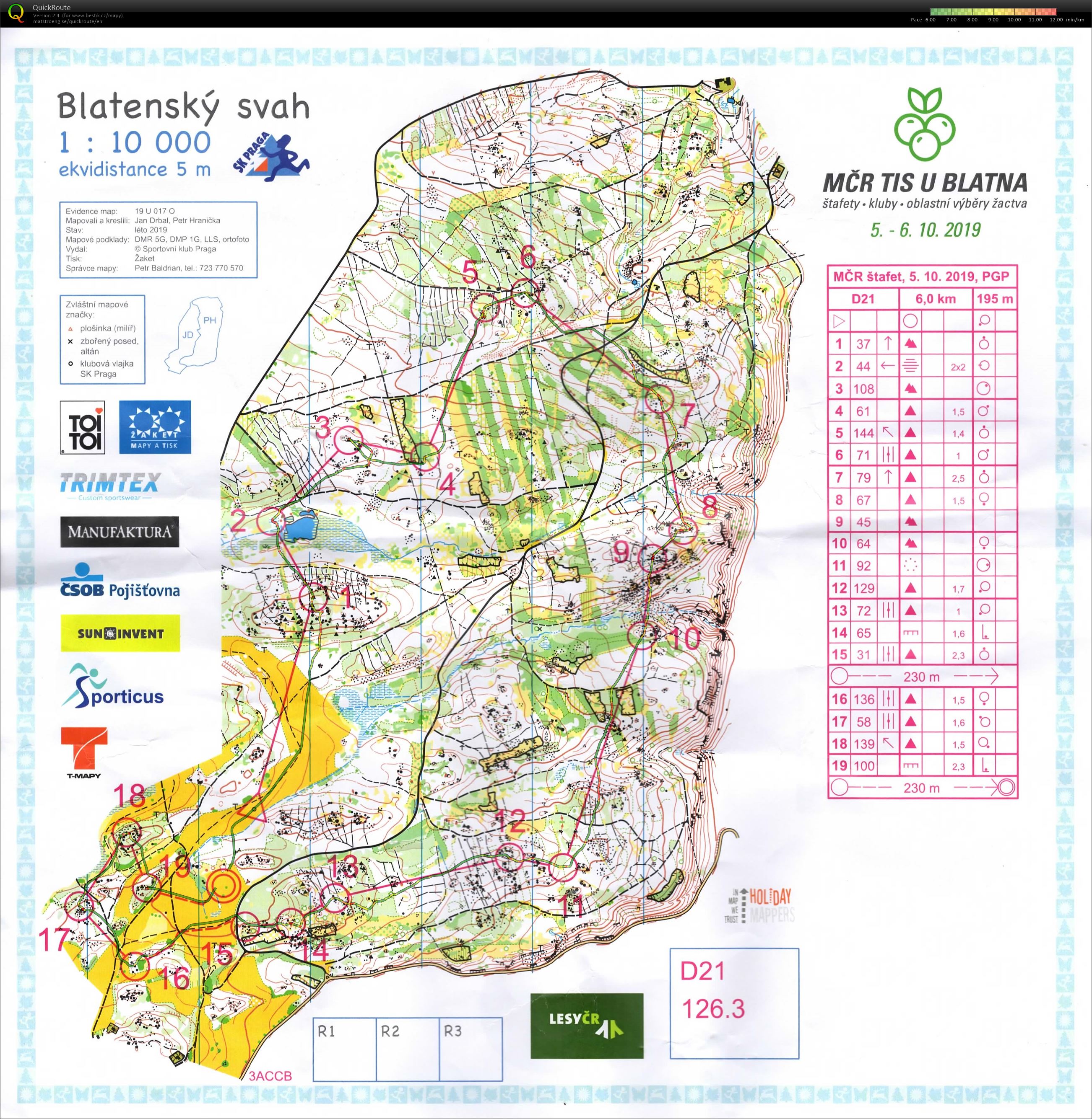 MČR štafet Tis u Blatna (05/10/2019)