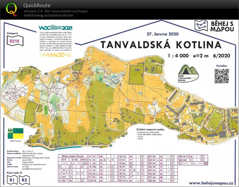 Běhej s mapou - Tanvald (27/06/2020)