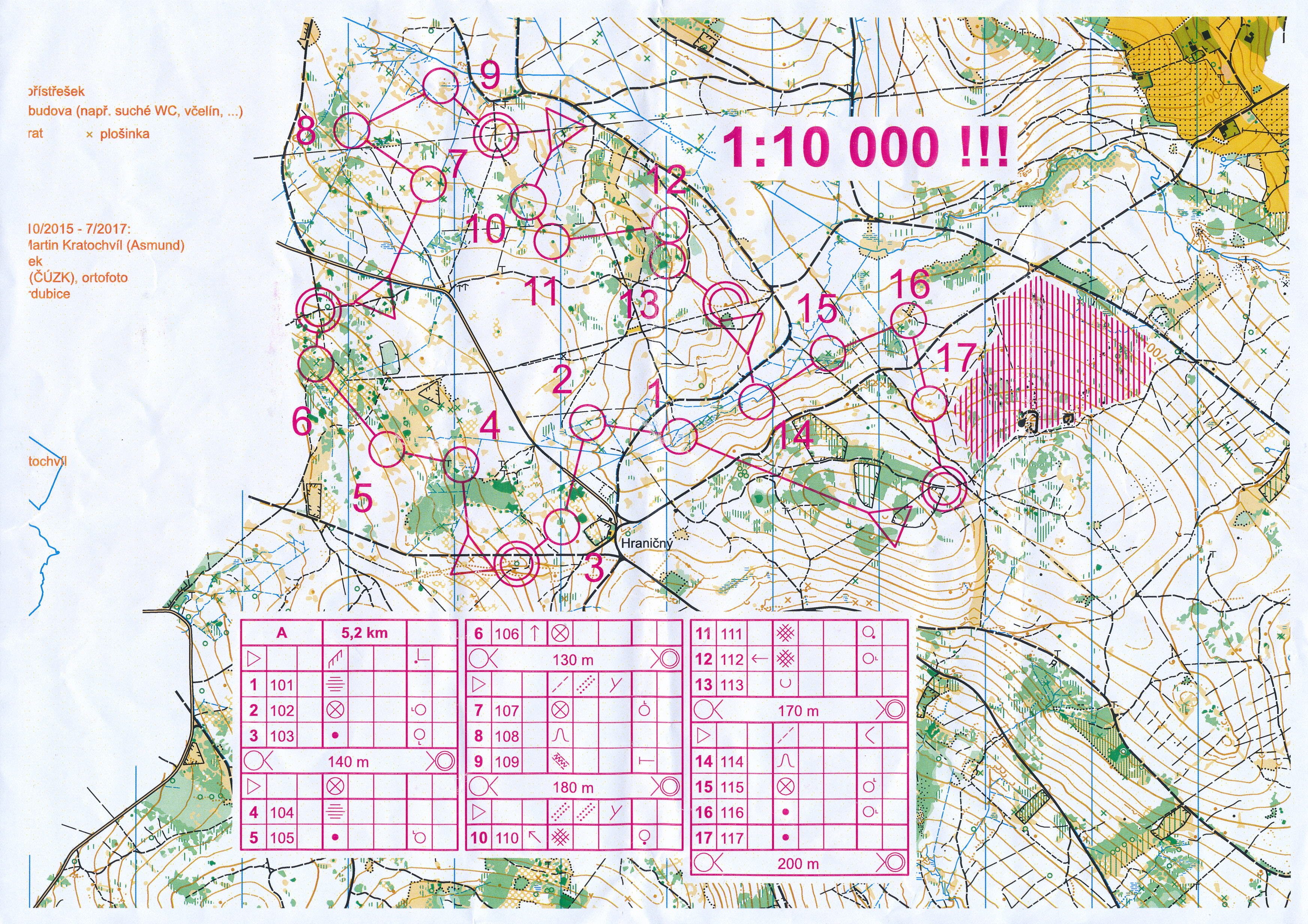 Pustá Rybná mapové úseky (02/05/2020)
