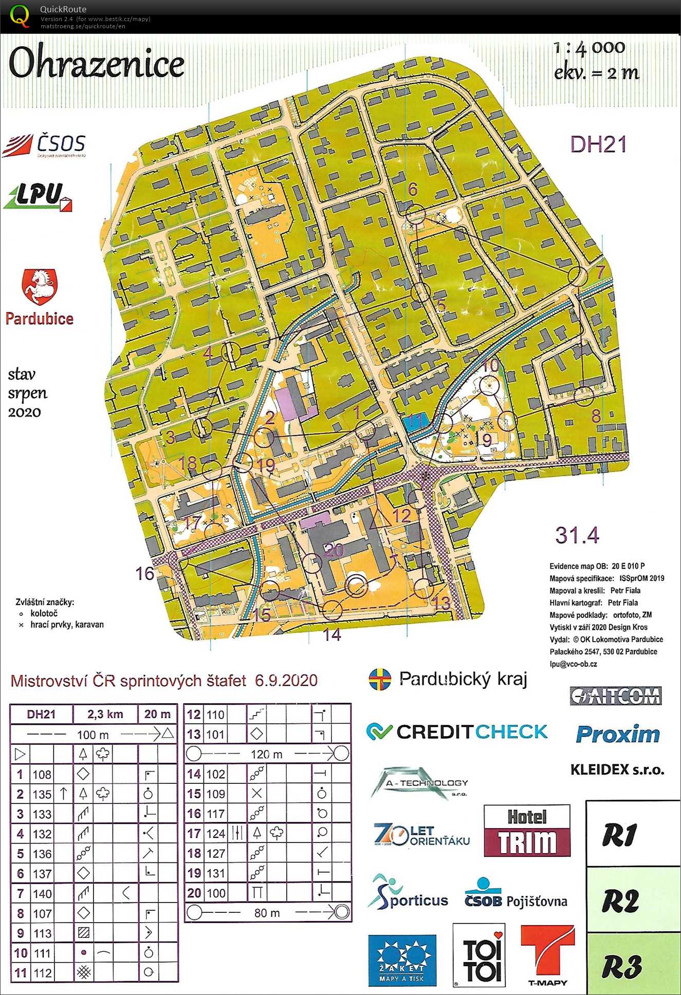 MČR sprintové štafety (06/09/2020)