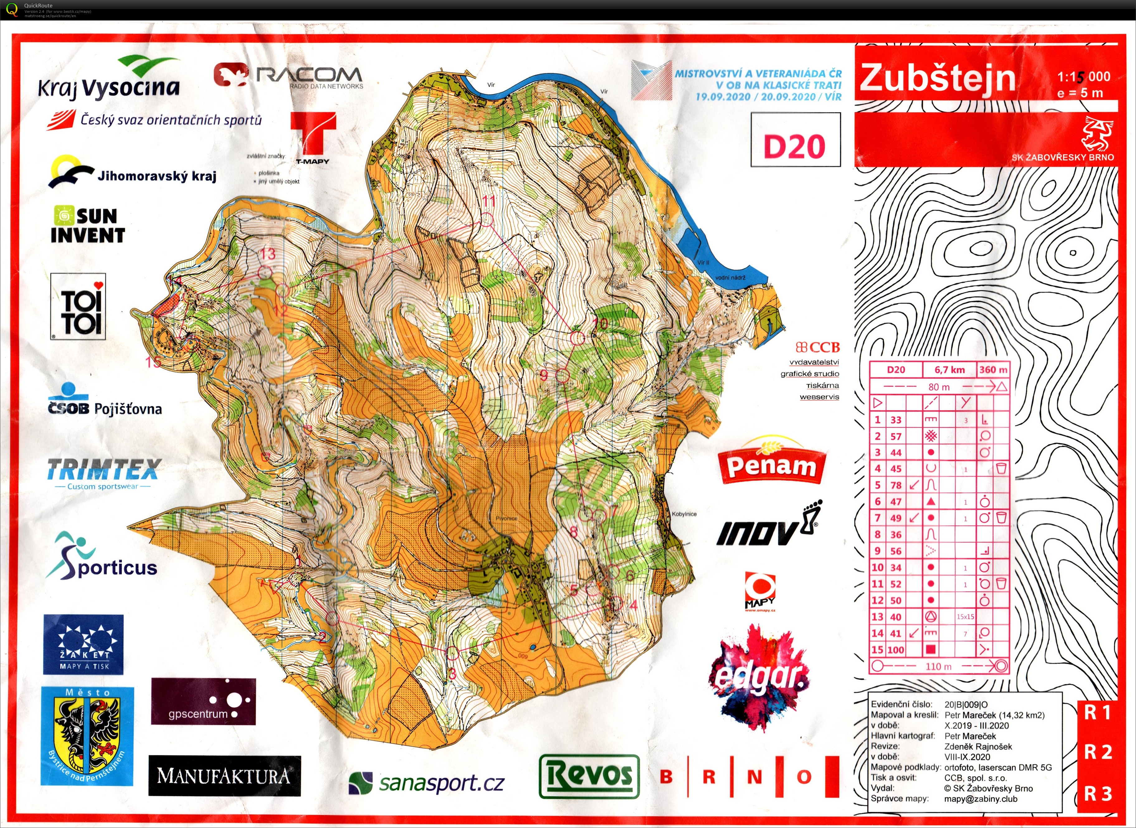 MČR na klasické trati Vír (2020-09-19)