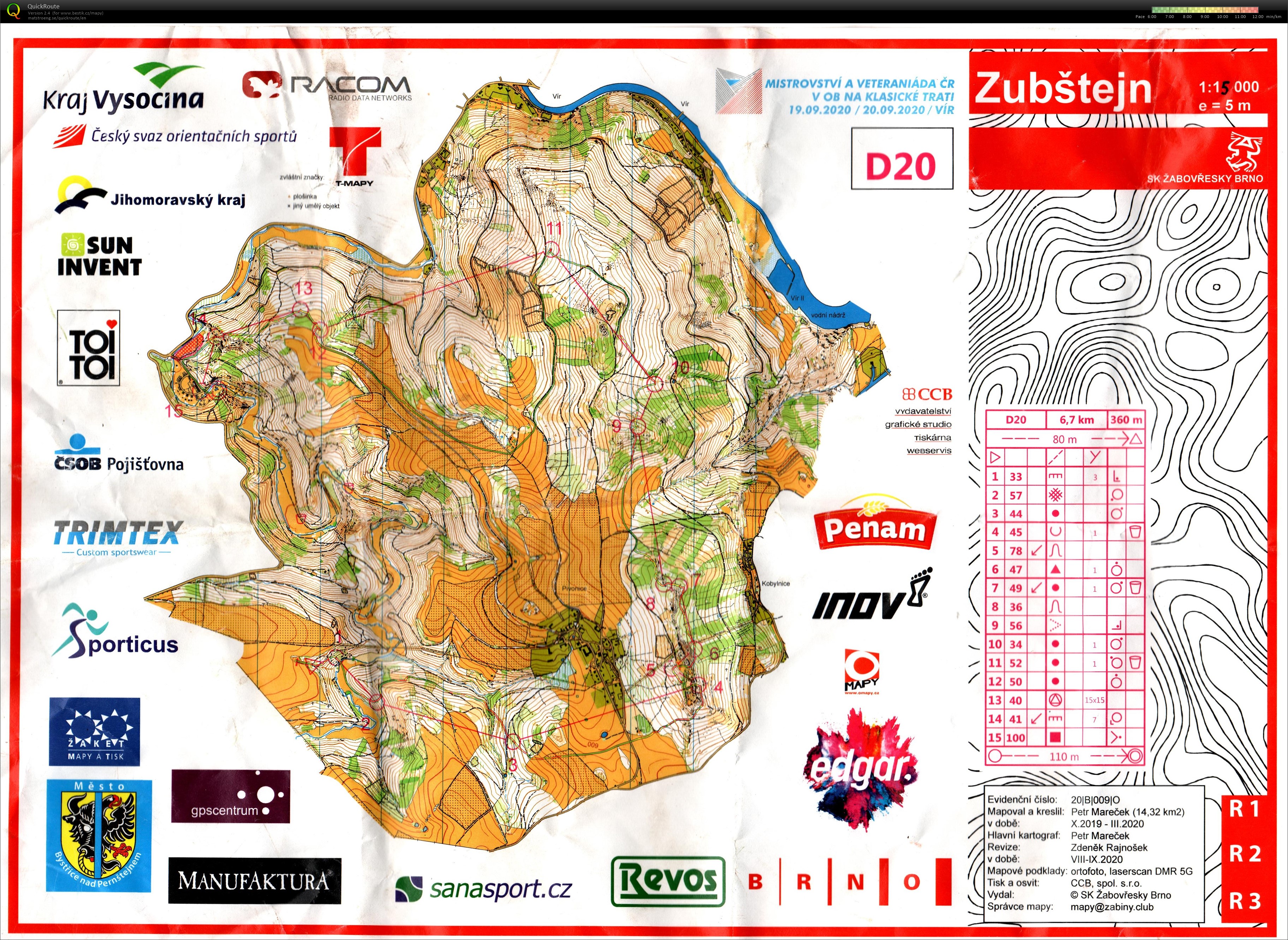MČR na klasické trati Vír (2020-09-19)