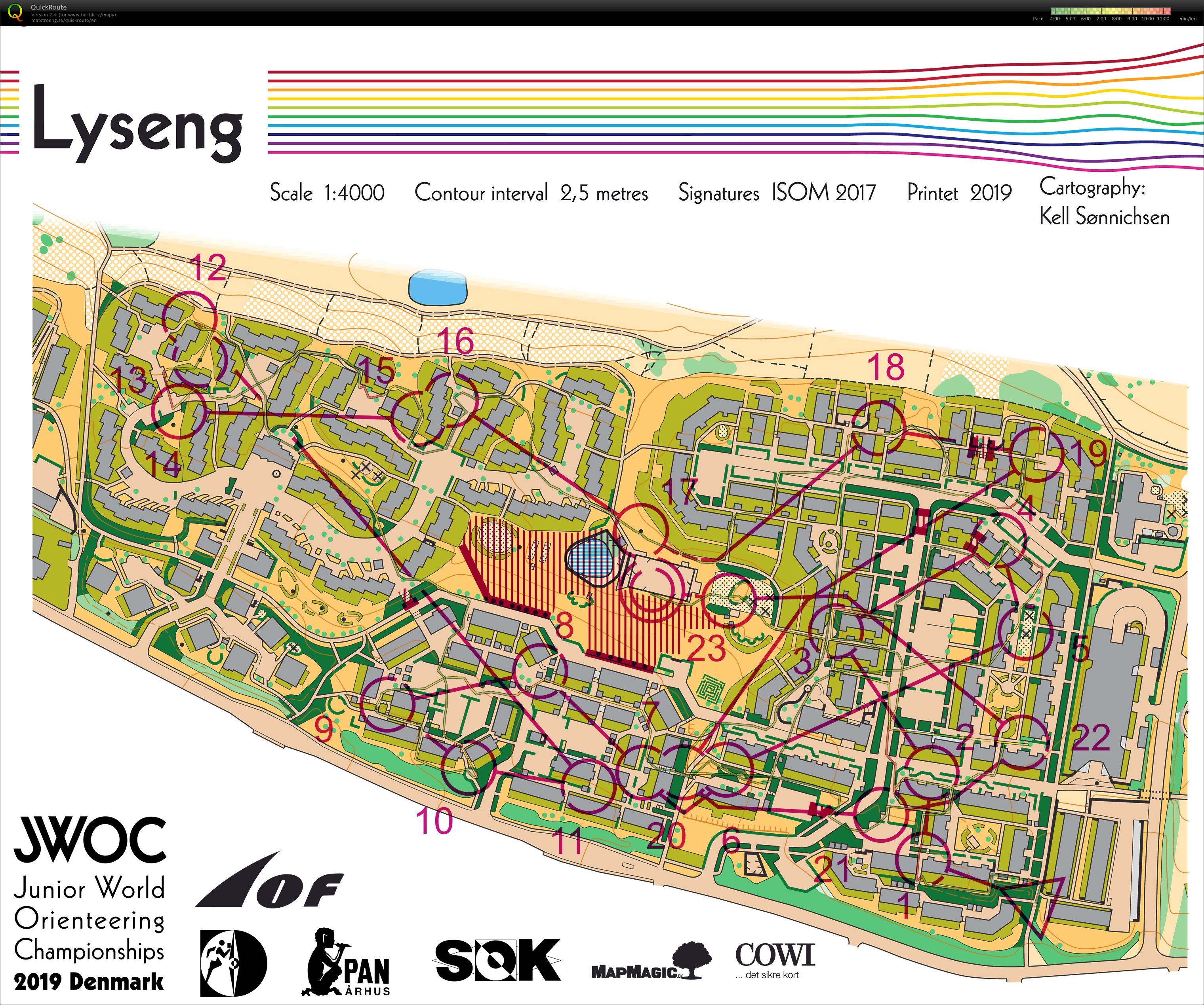 sprint Aarhus (trať z JWOC 2019) (05/08/2020)