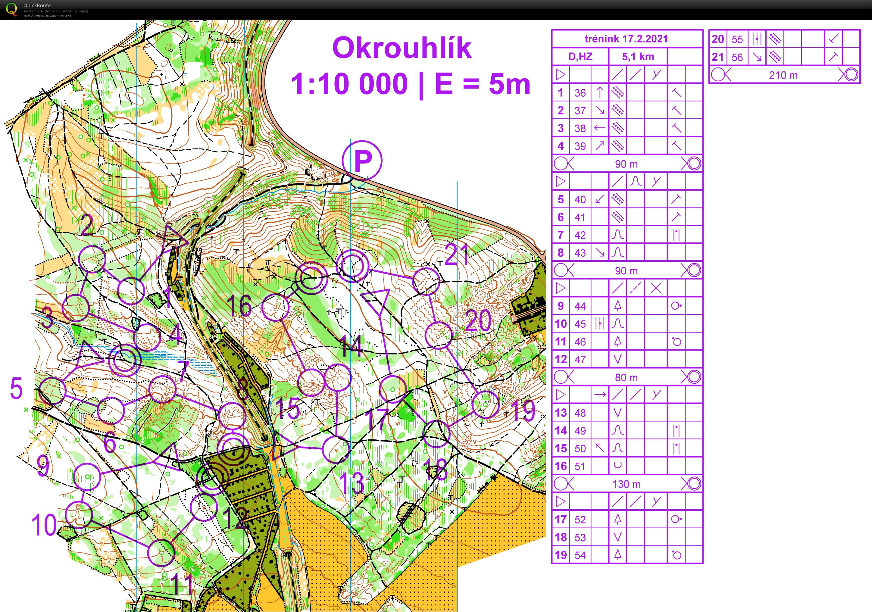 Noční úseky Radostice (2021-02-17)