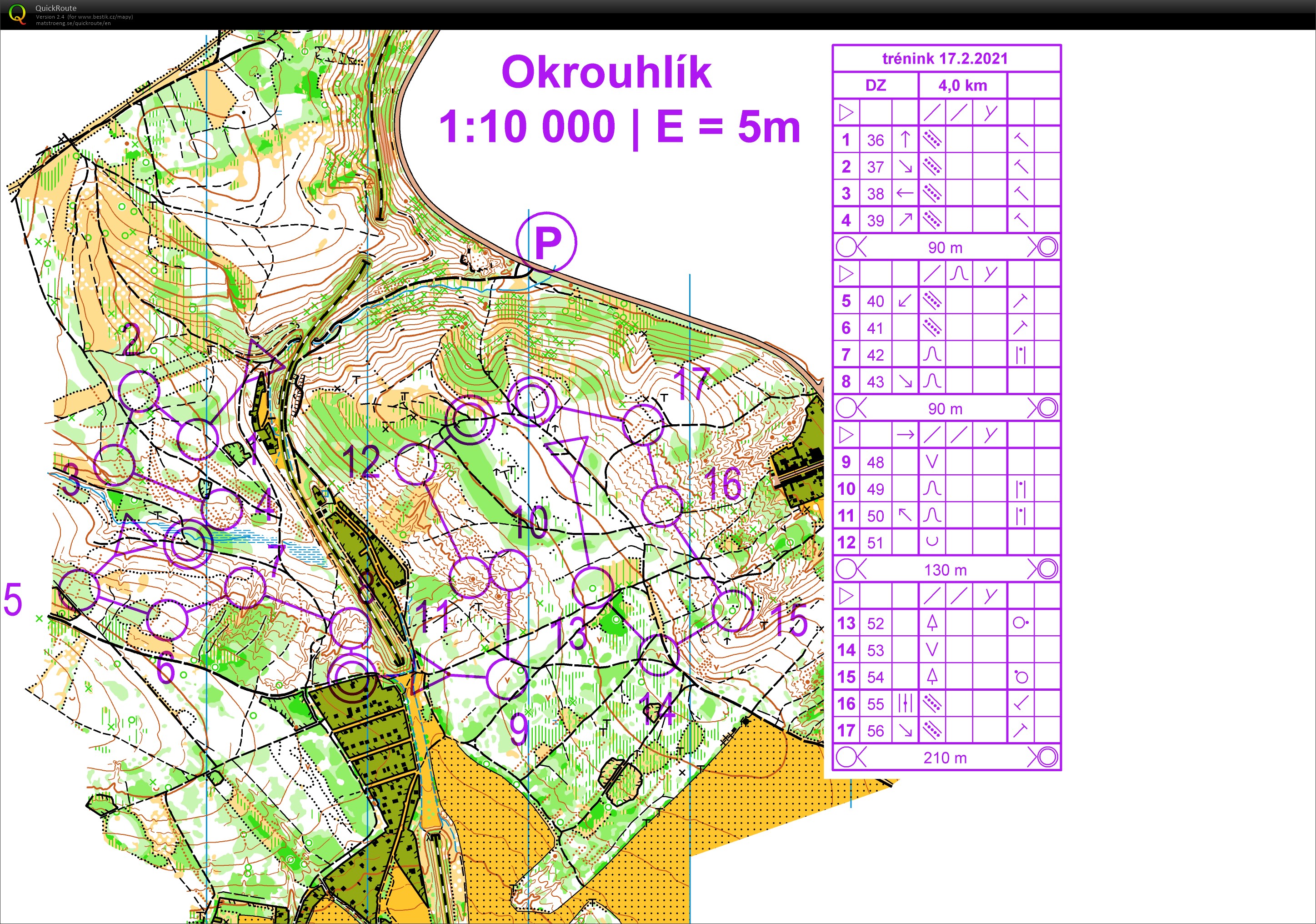 Radostice - úseky (17/02/2021)