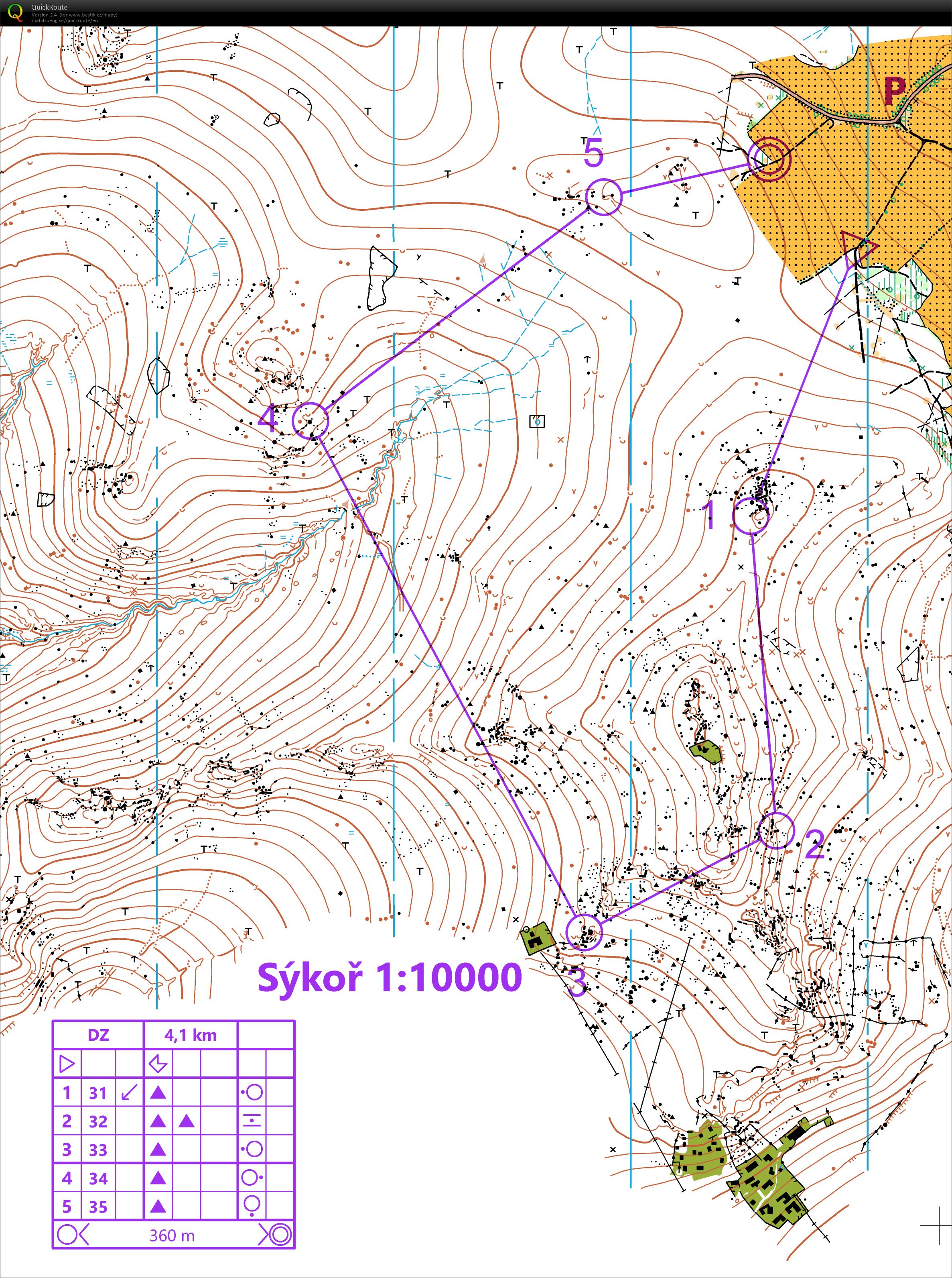 Vrstevnicovka kolem Sýkoře (04/04/2021)