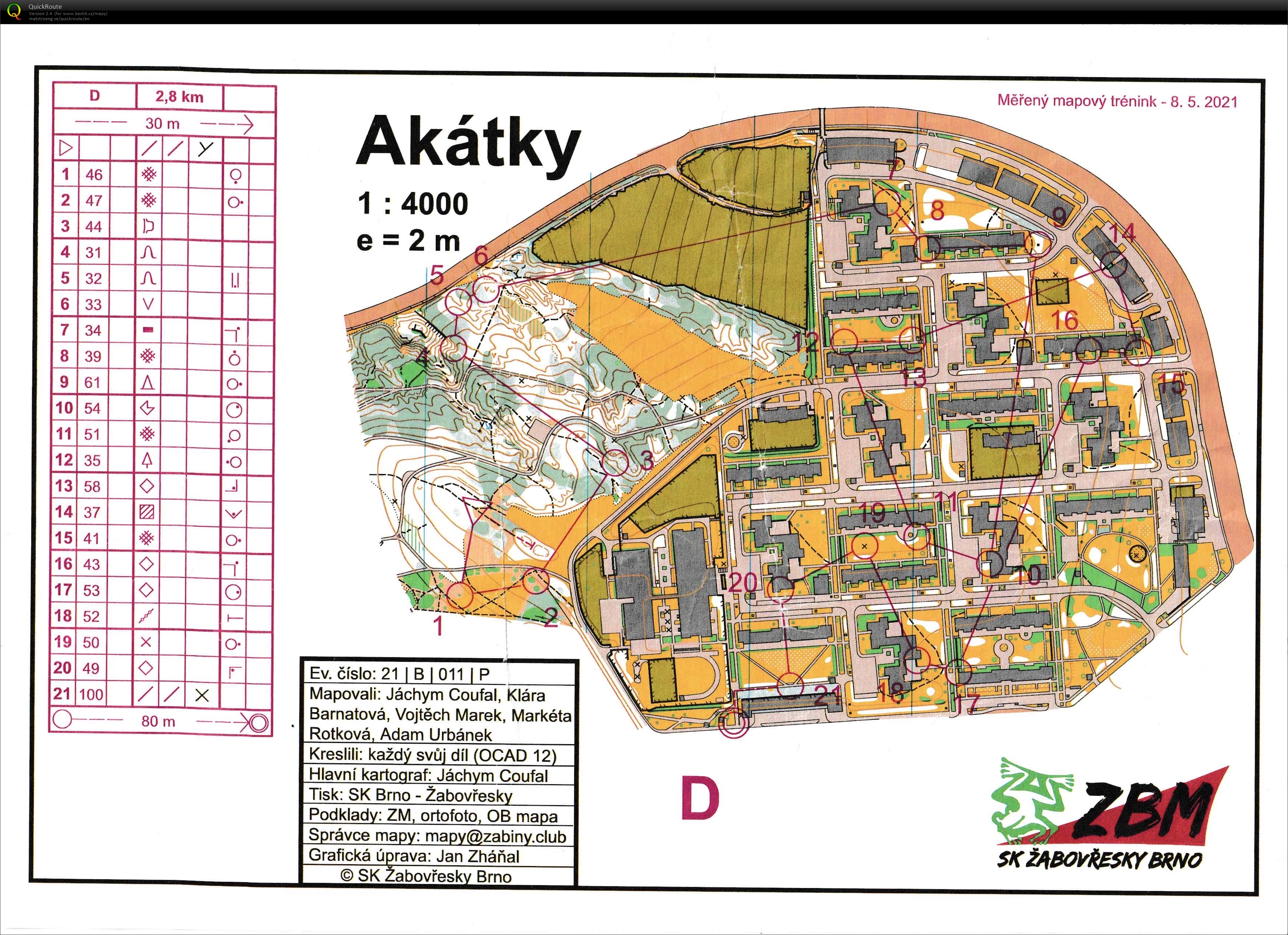 4.JJL - sprint Brno-Vinohrady (2021-05-08)