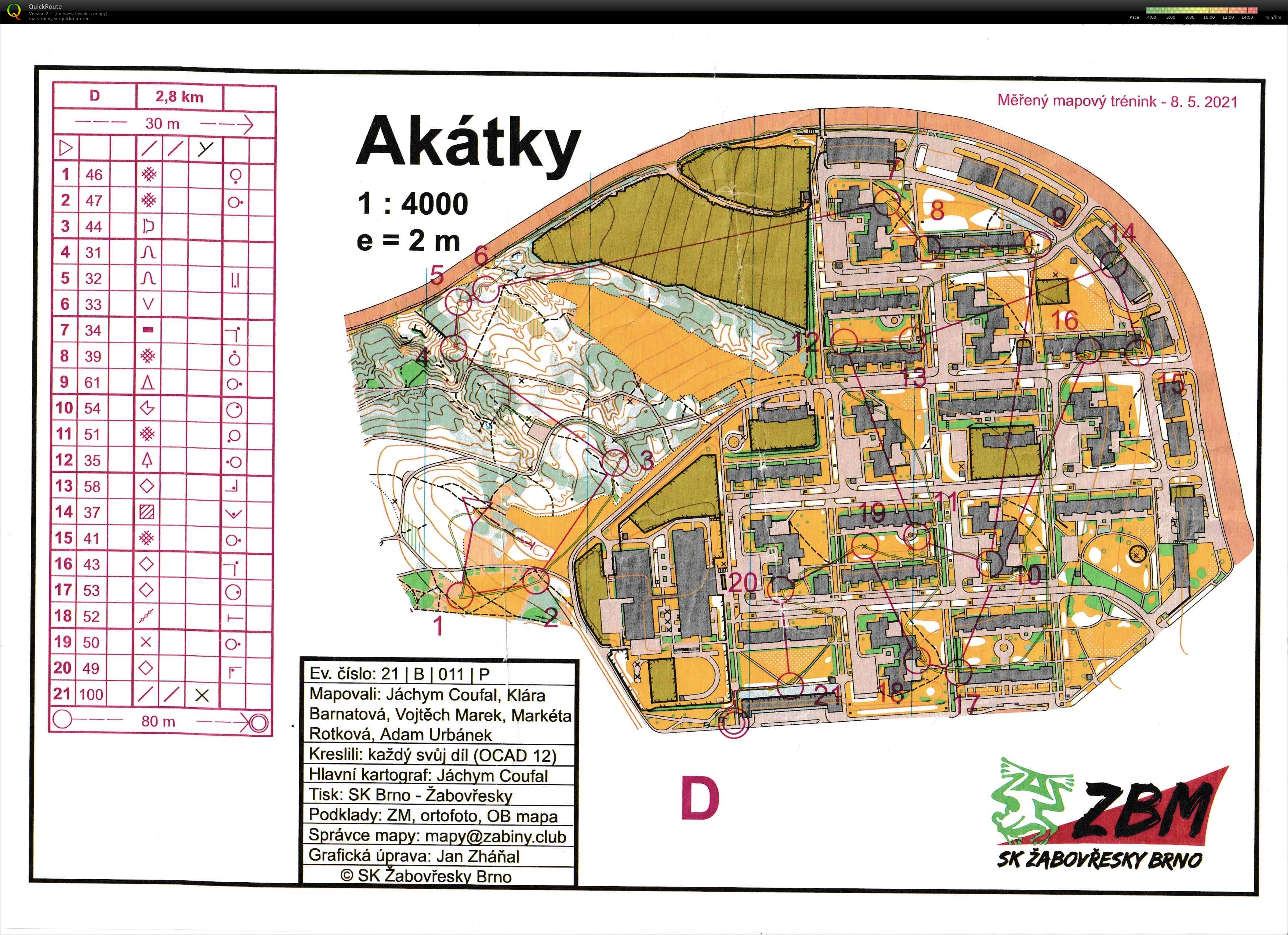 4.JJL - sprint Brno-Vinohrady (2021-05-08)