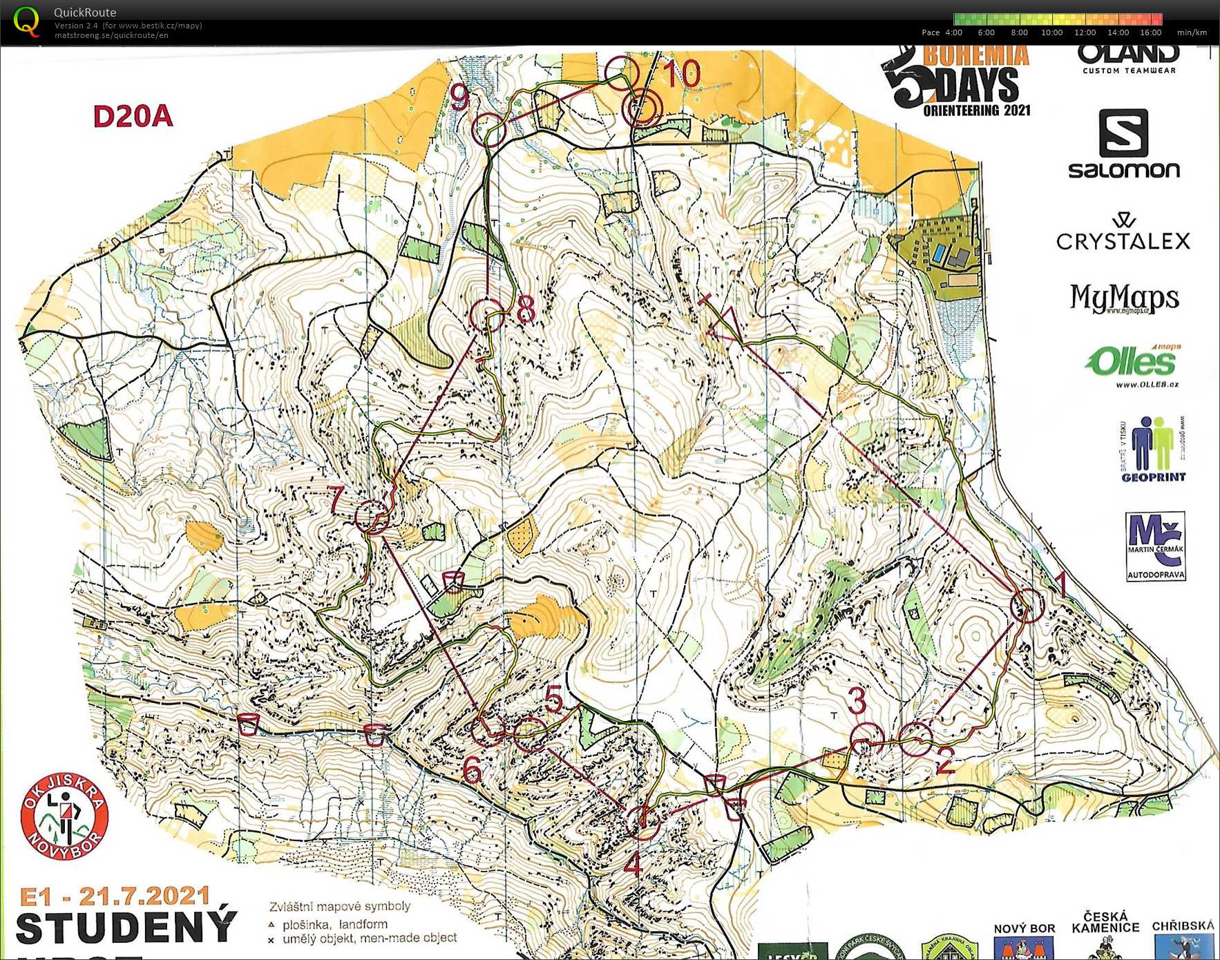 Bohemia orienteering E1 (21/07/2021)