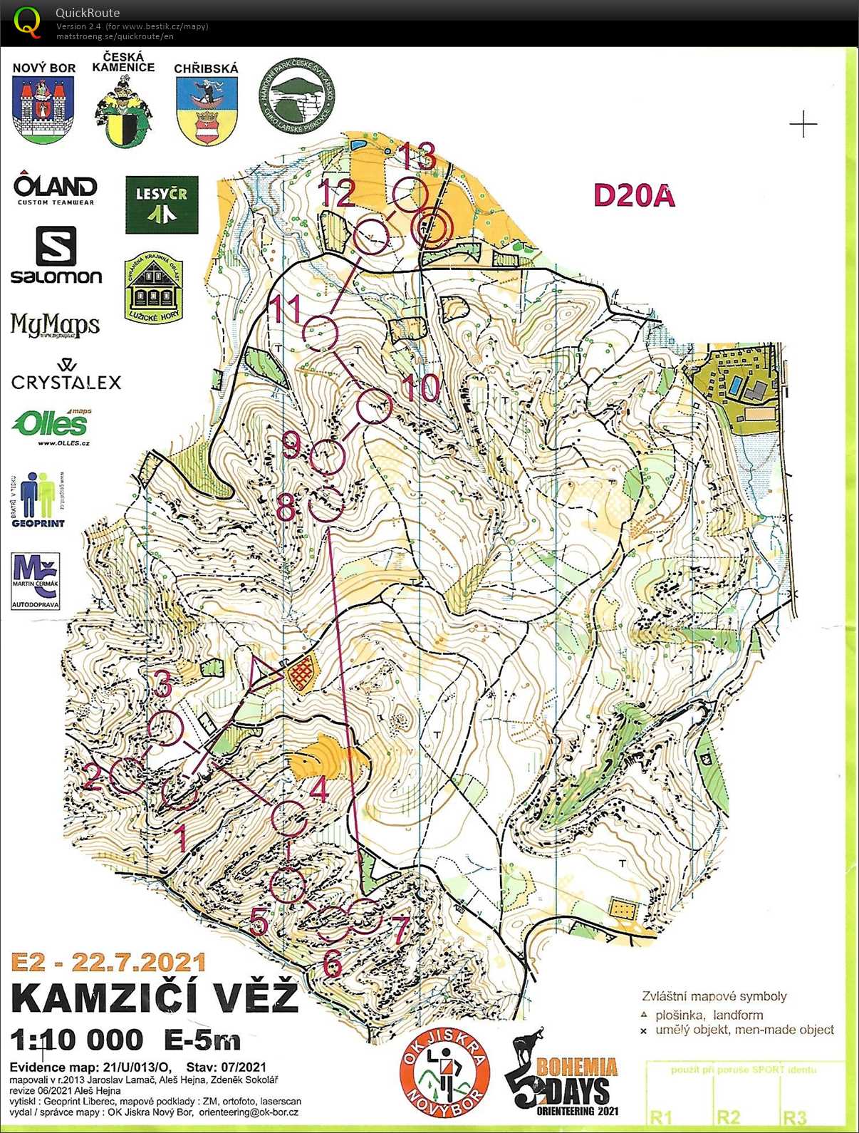 Bohemia orienteering E2 (22/07/2021)