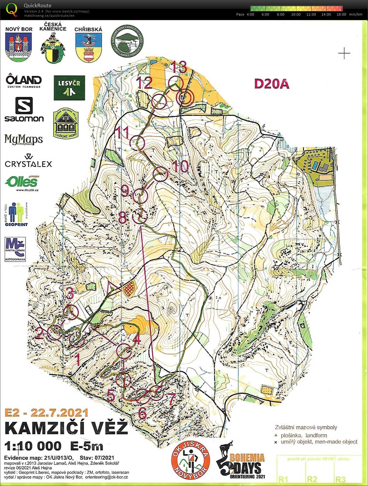 Bohemia orienteering E2 (22/07/2021)