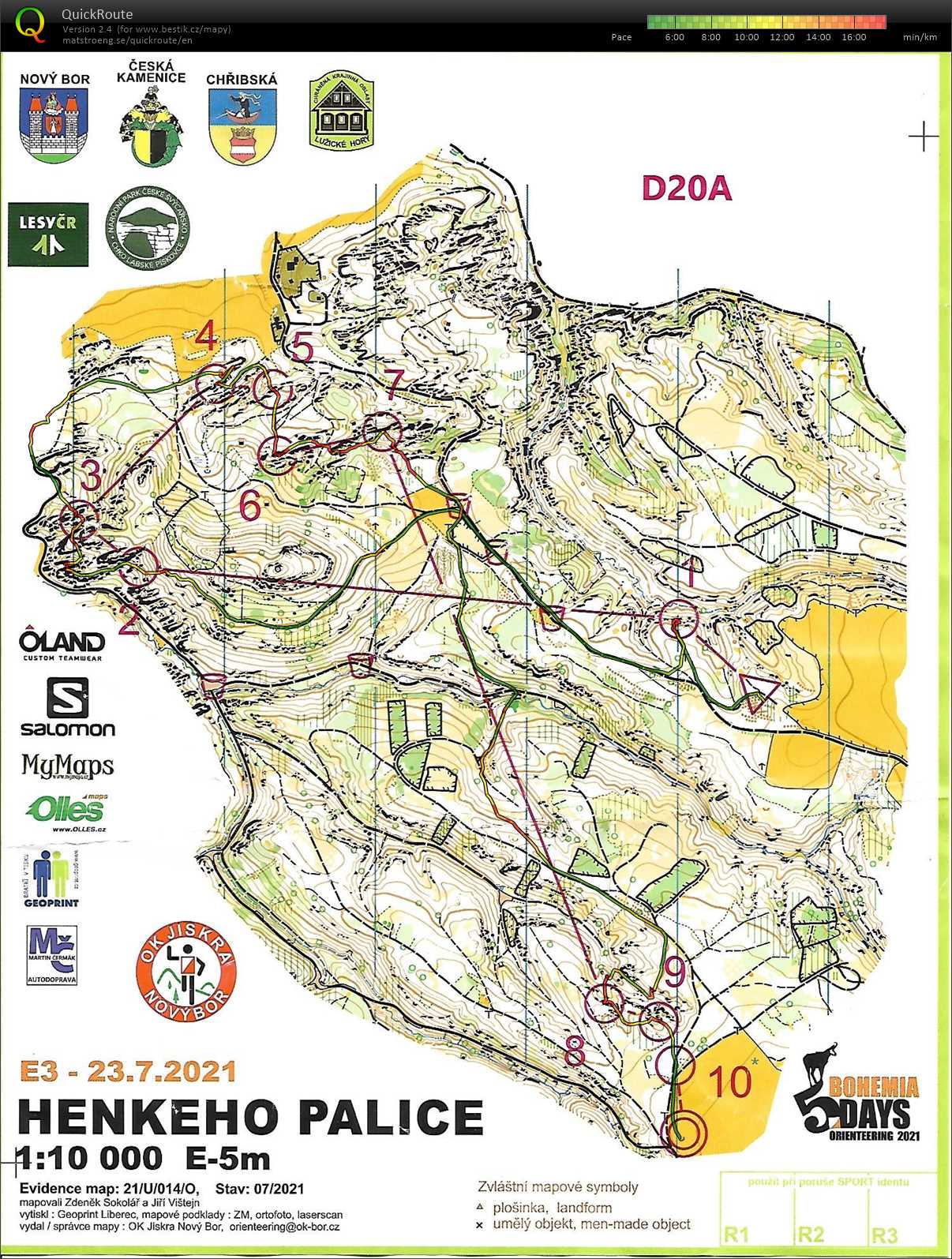 Bohemia orienteering E3 (23/07/2021)