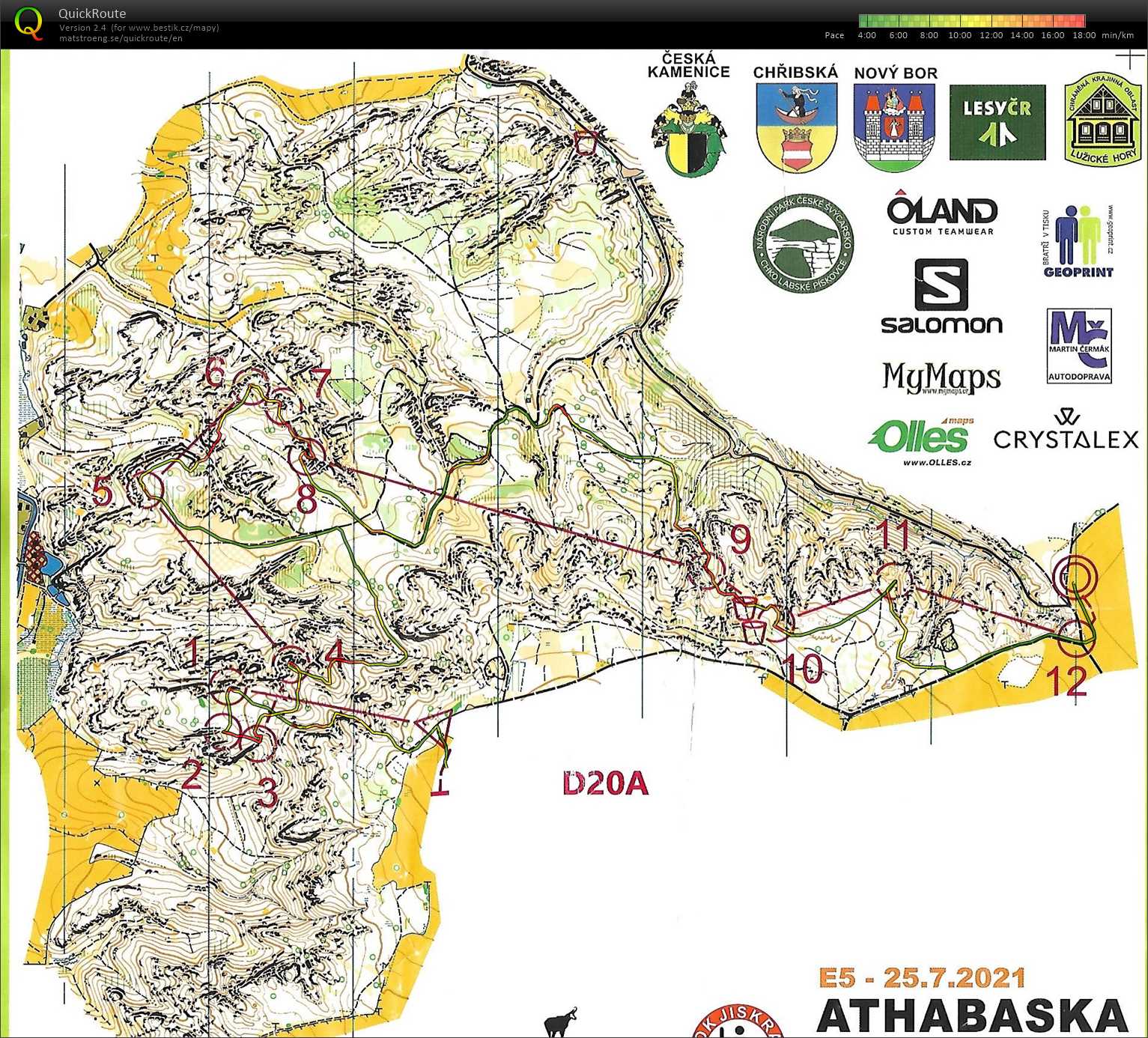 Bohemia orienteering E5 (25/07/2021)