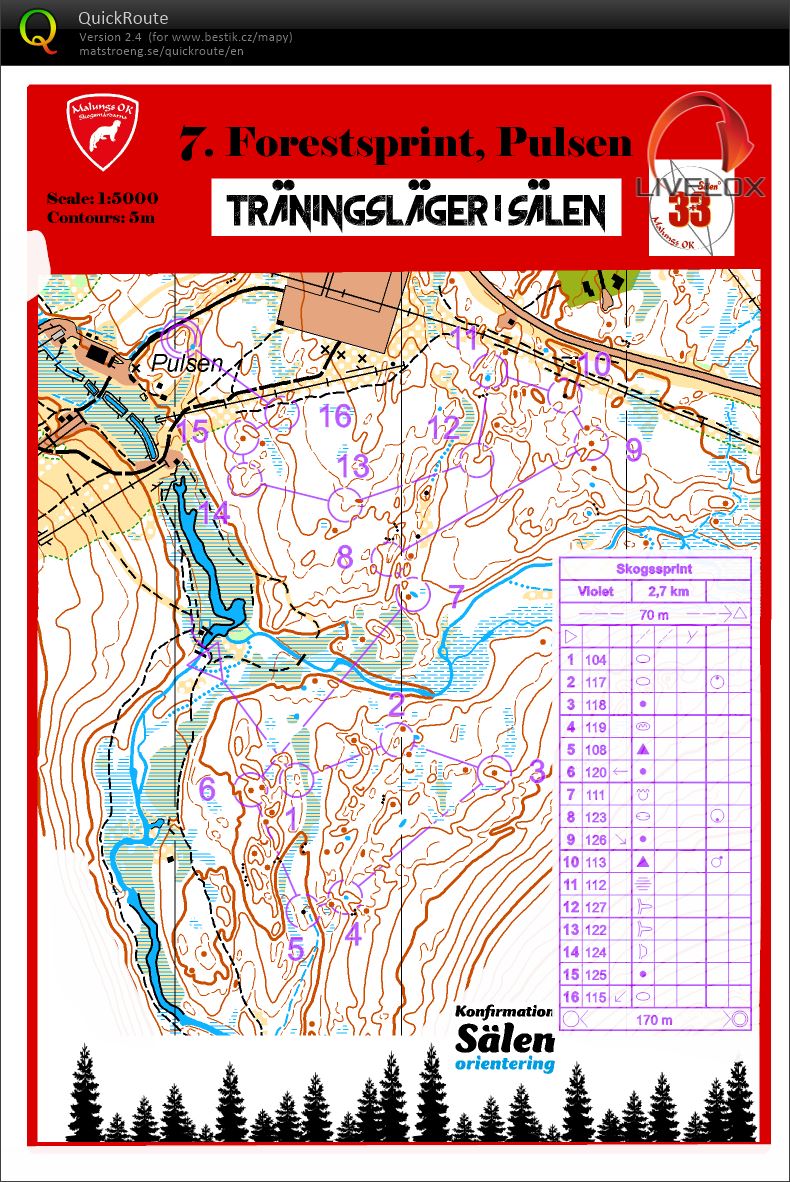 TBM Švédsko Salen Pulsen lesní sprint (14/08/2021)