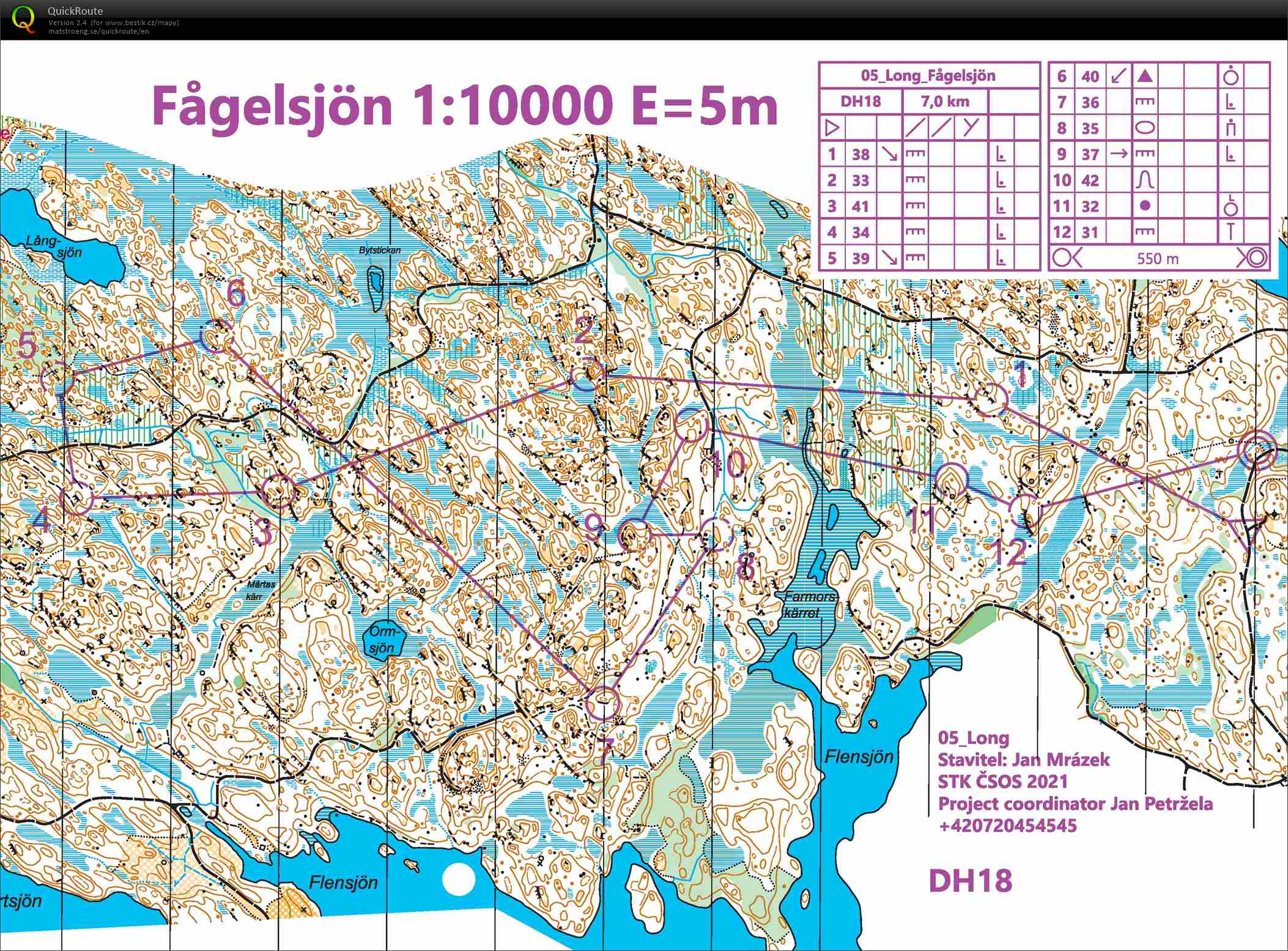 TC Švédsko - long Fågelsjön (2021-08-11)