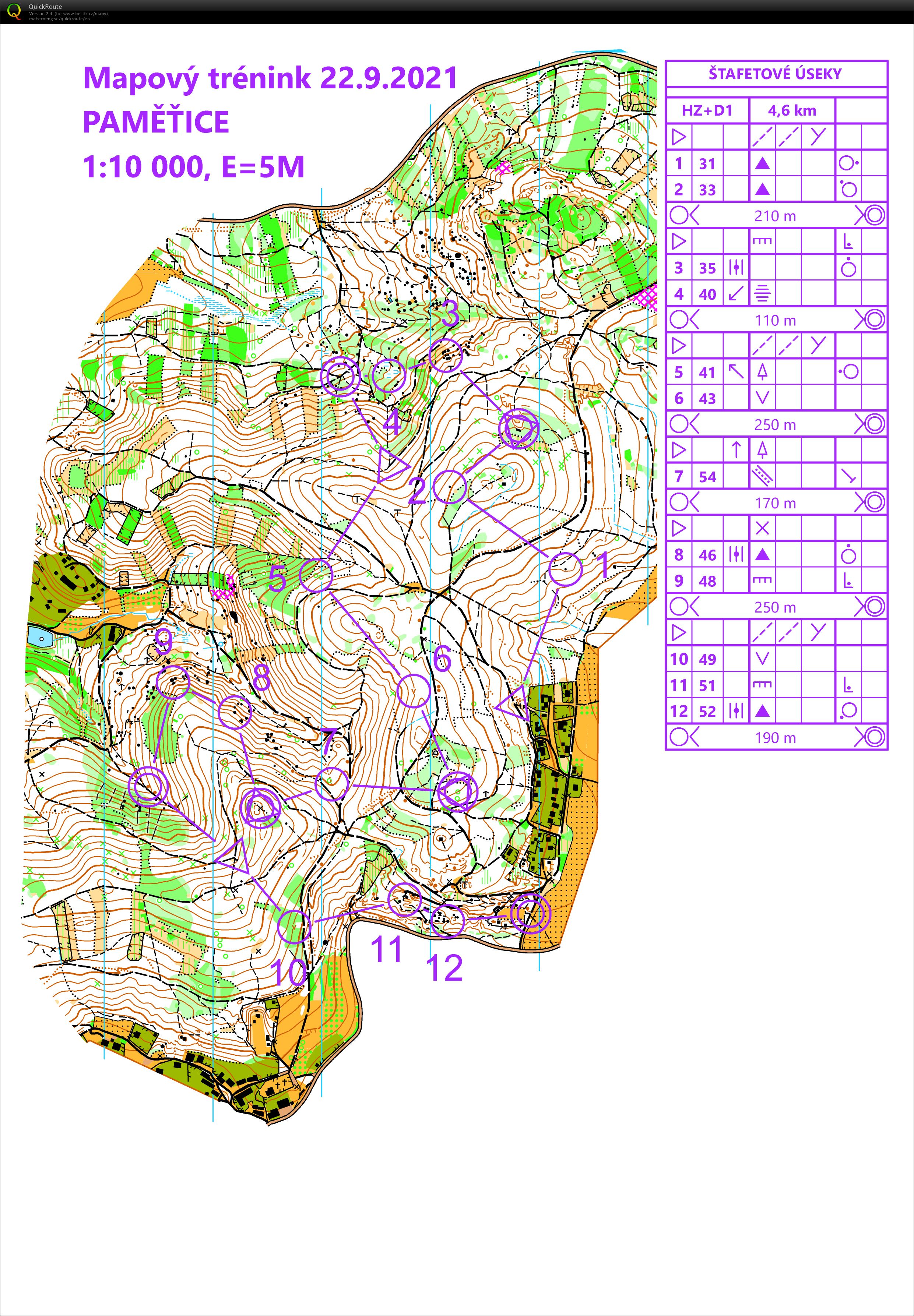 Mapáč - štafetové úseky (22/09/2021)