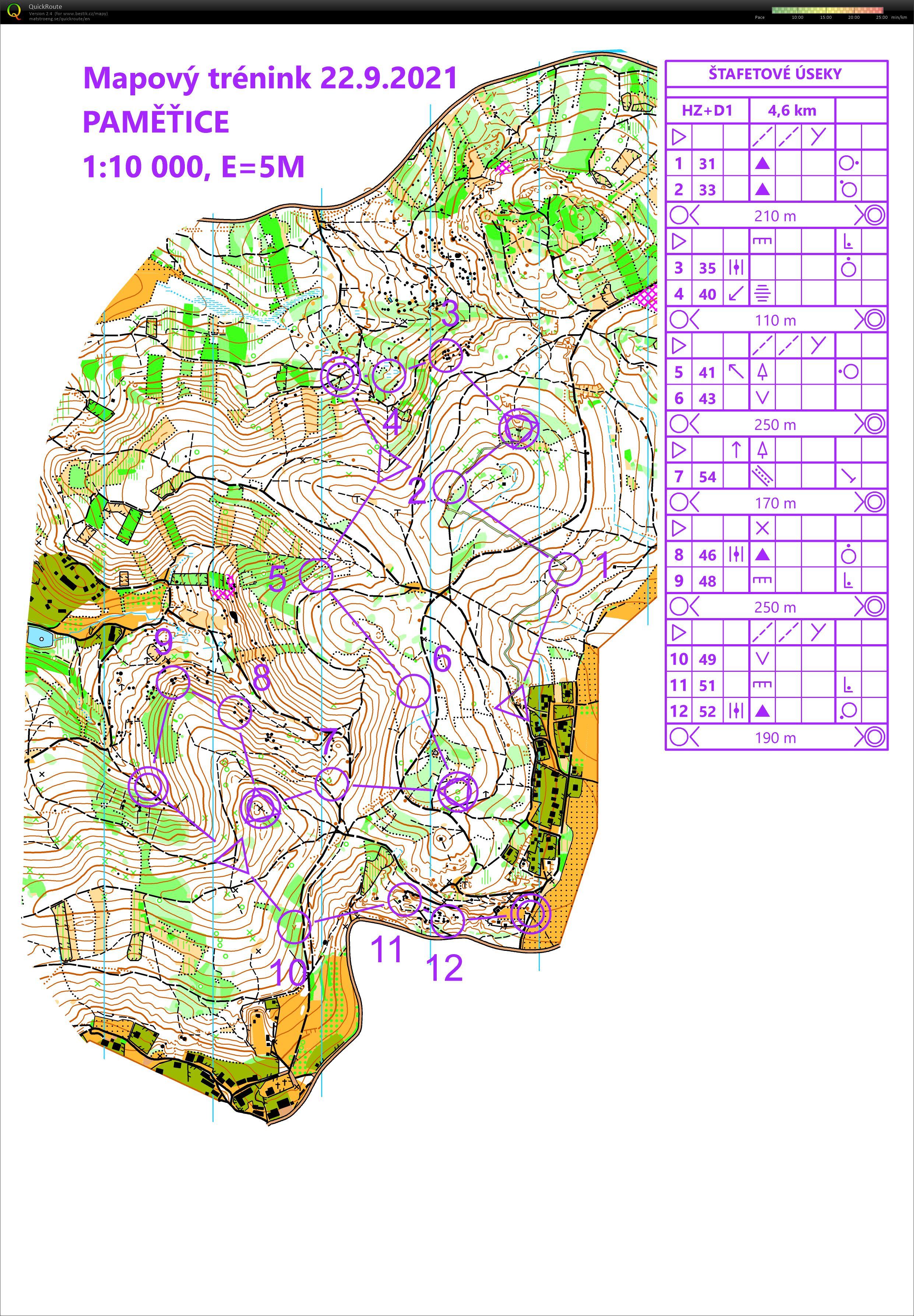 Mapáč - štafetové úseky (22/09/2021)