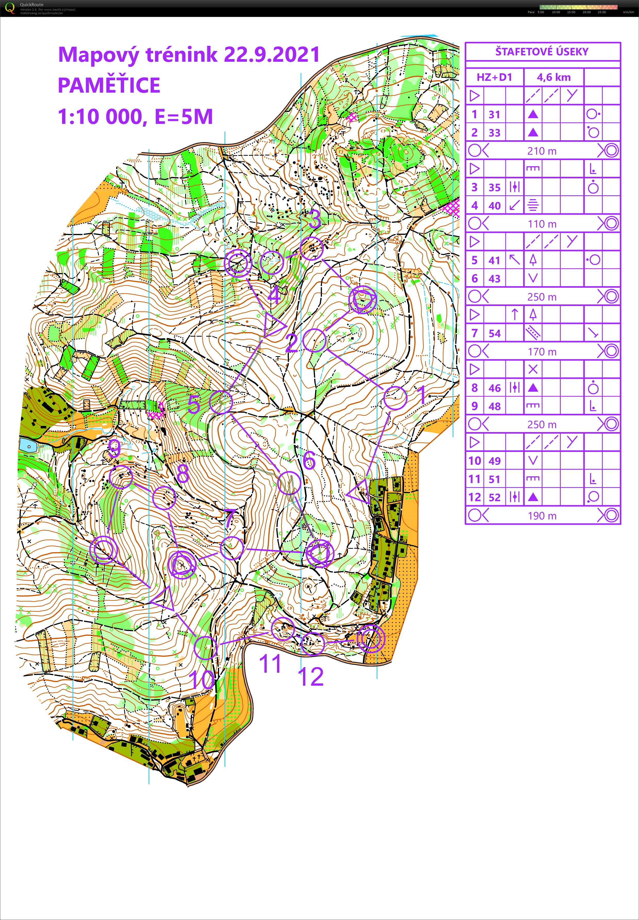 Mapáč - štafetové úseky (22/09/2021)