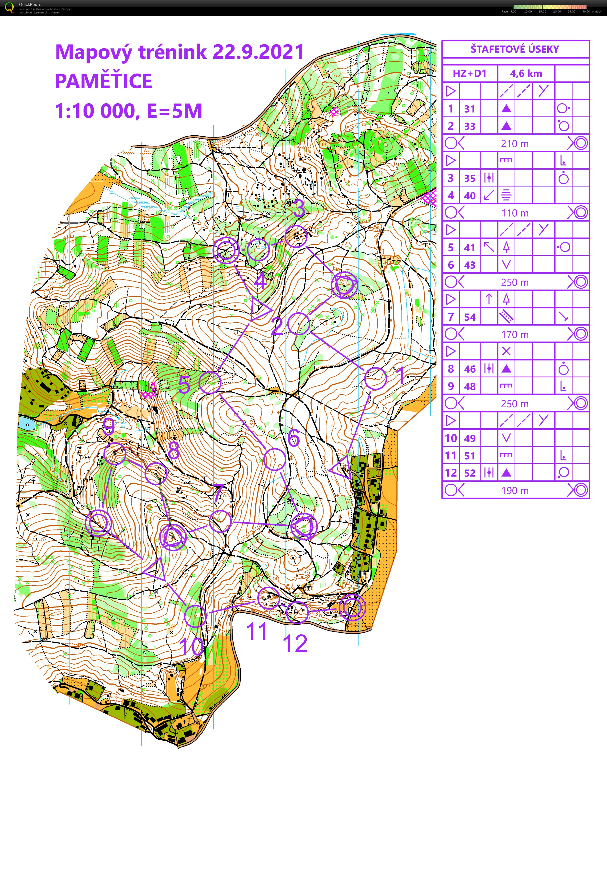 Mapáč - štafetové úseky (22/09/2021)