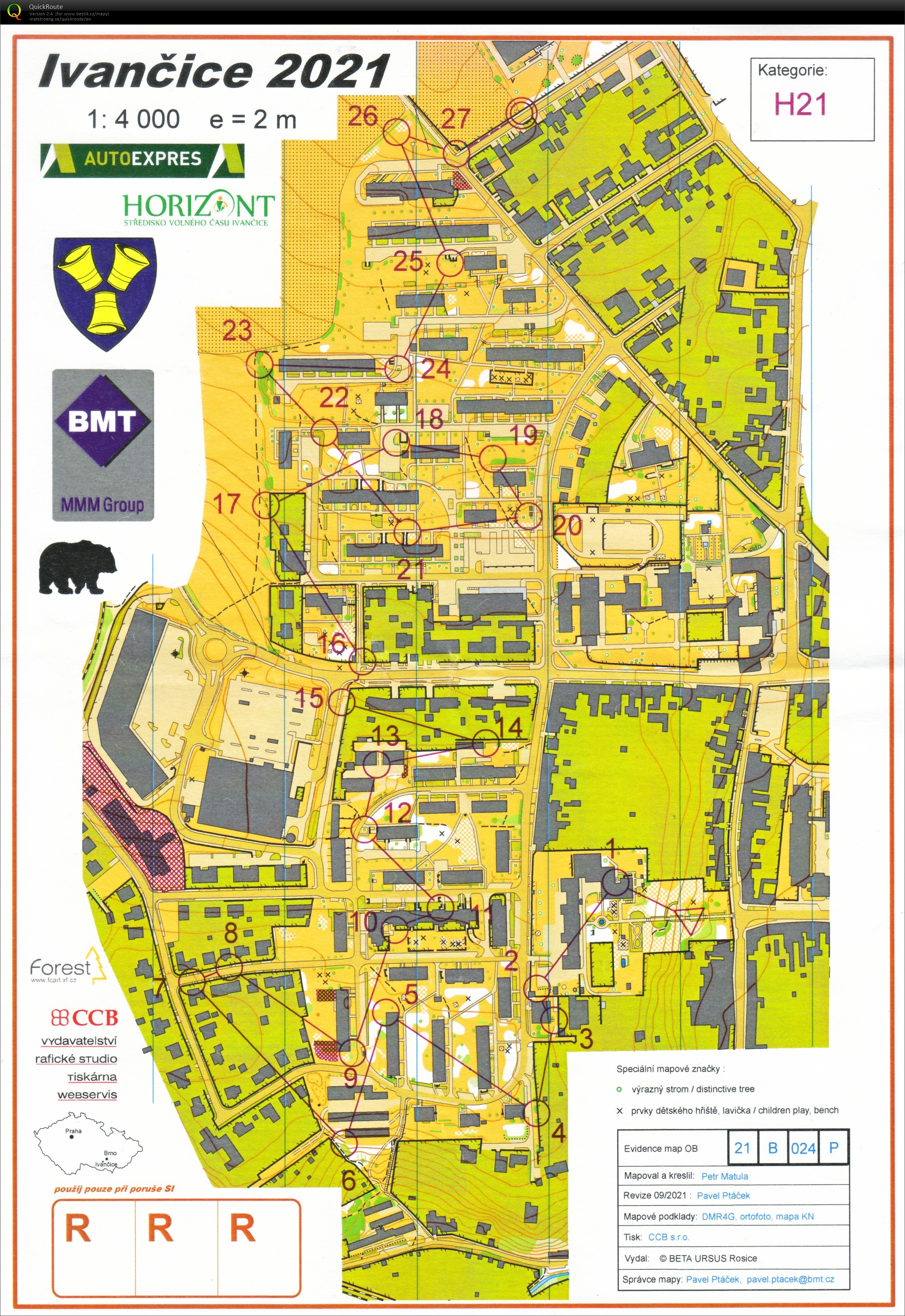 MO sprint Ivančice H21 (28.09.2021)