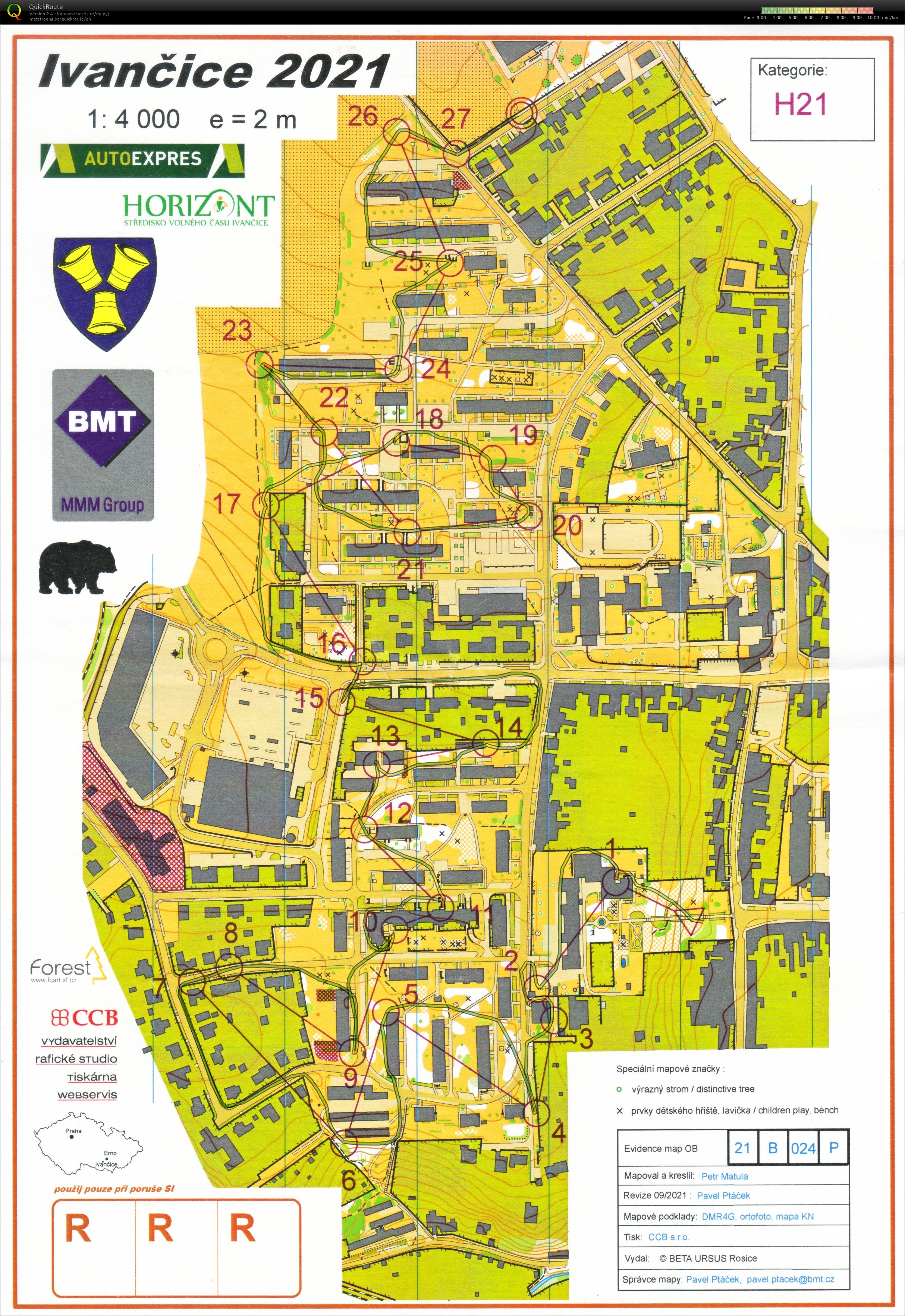 MO sprint Ivančice H21 (28.09.2021)