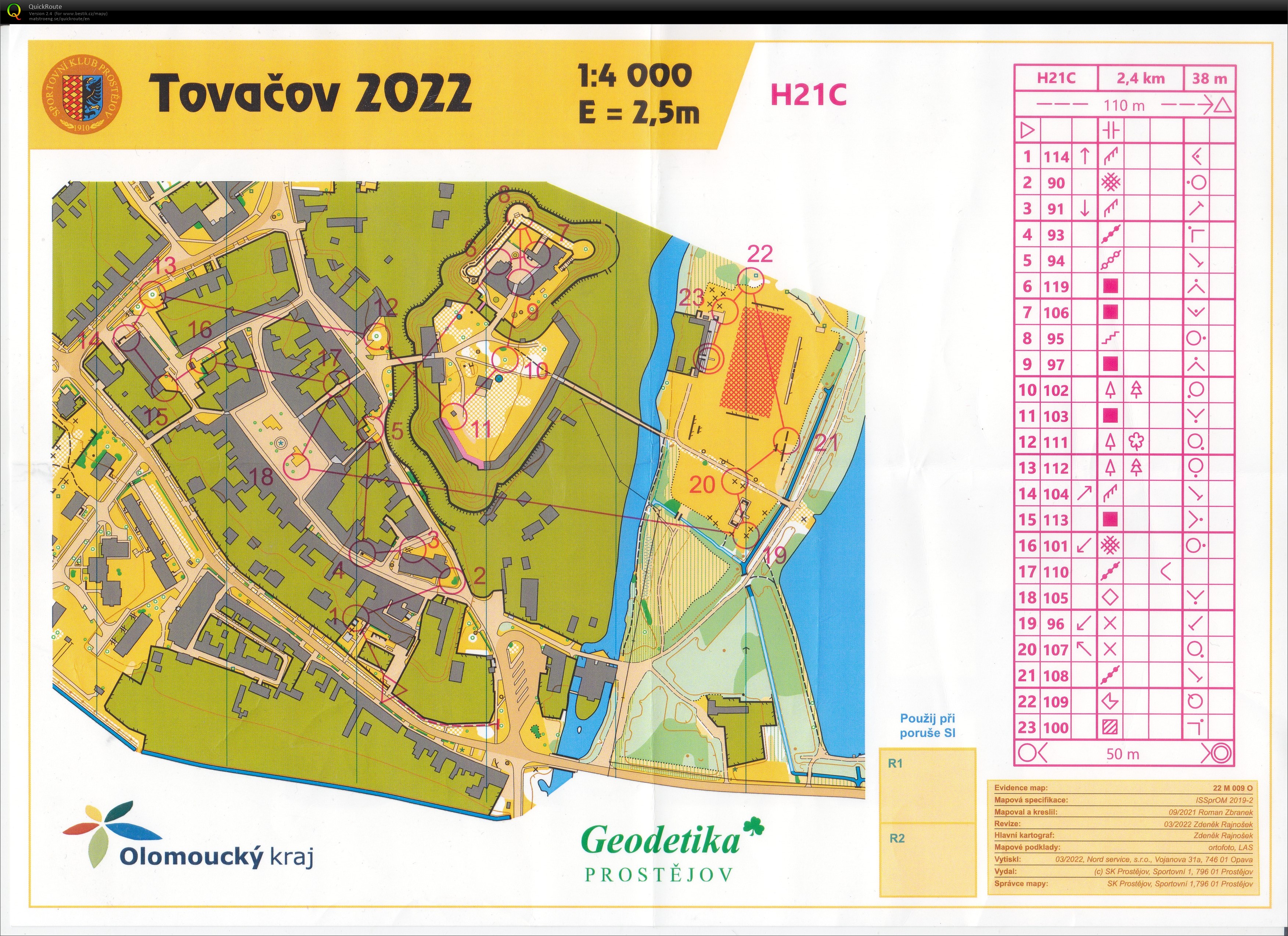 OŽ Hanácké oblasti sprint Tovačov H21C (26/03/2022)