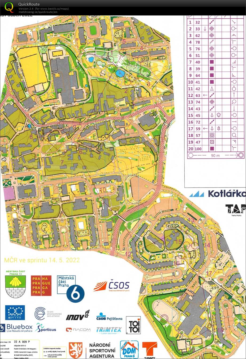 MČR sprint, Praha - Stodůlky (14-05-2022)