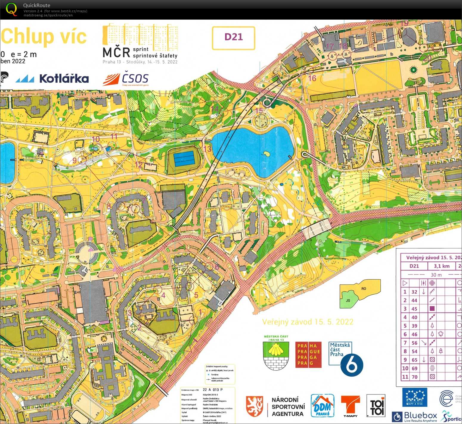 Veřejný závod k MČR, Praha - Stodůlky (15/05/2022)