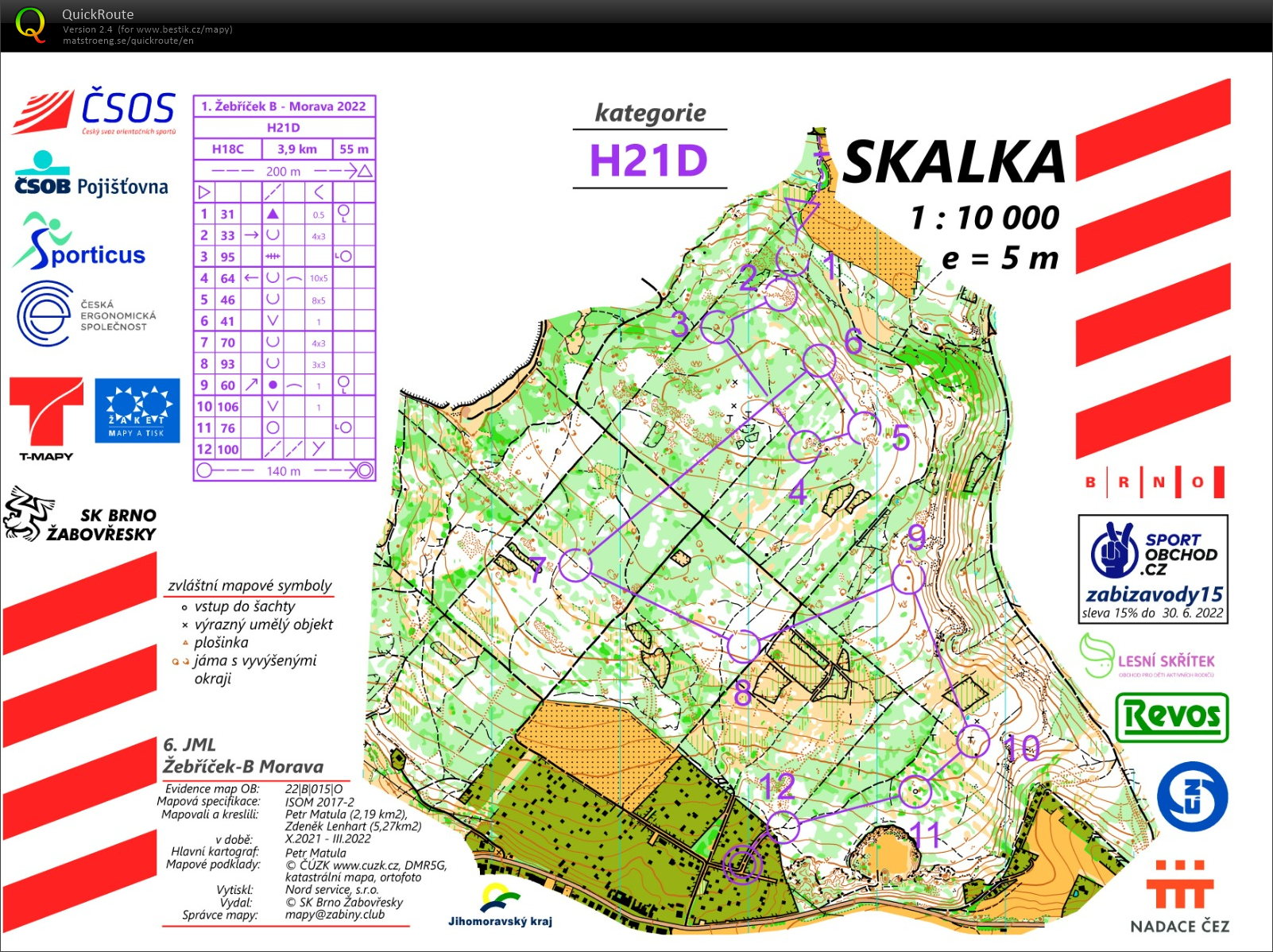 Žebříček B-Morava - krátká (21-05-2022)