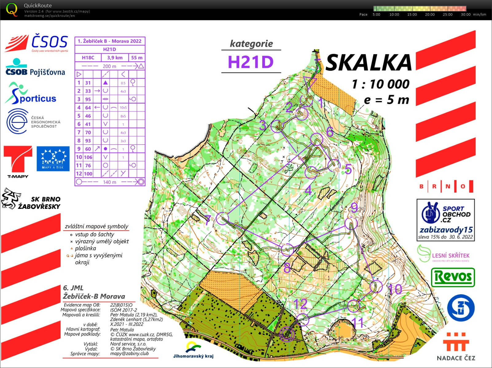 Žebříček B-Morava - krátká (21-05-2022)
