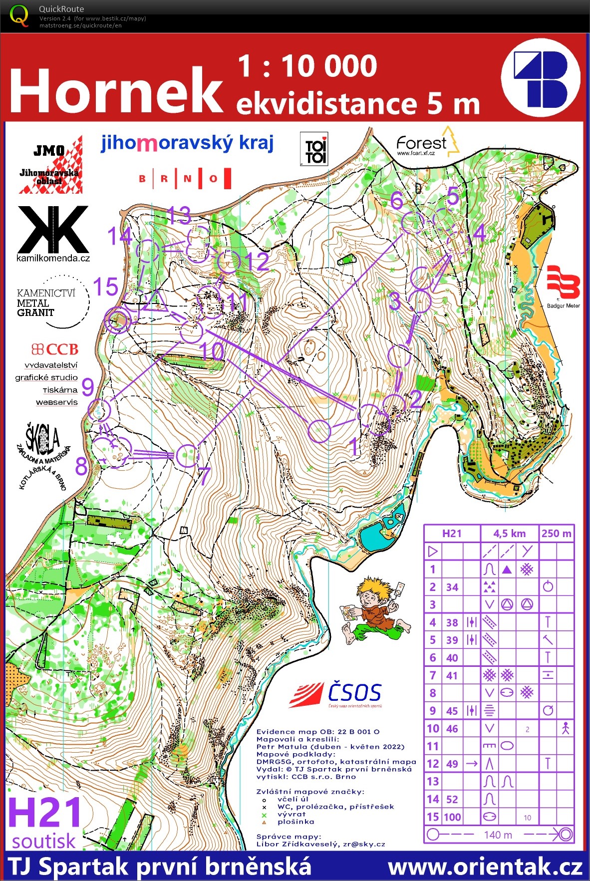 Mistrovství JMO štaftet Líšeň H21.1 (22/06/2022)