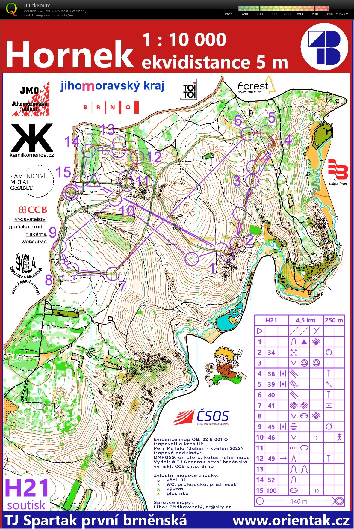 Mistrovství JMO štaftet Líšeň H21.1 (22/06/2022)