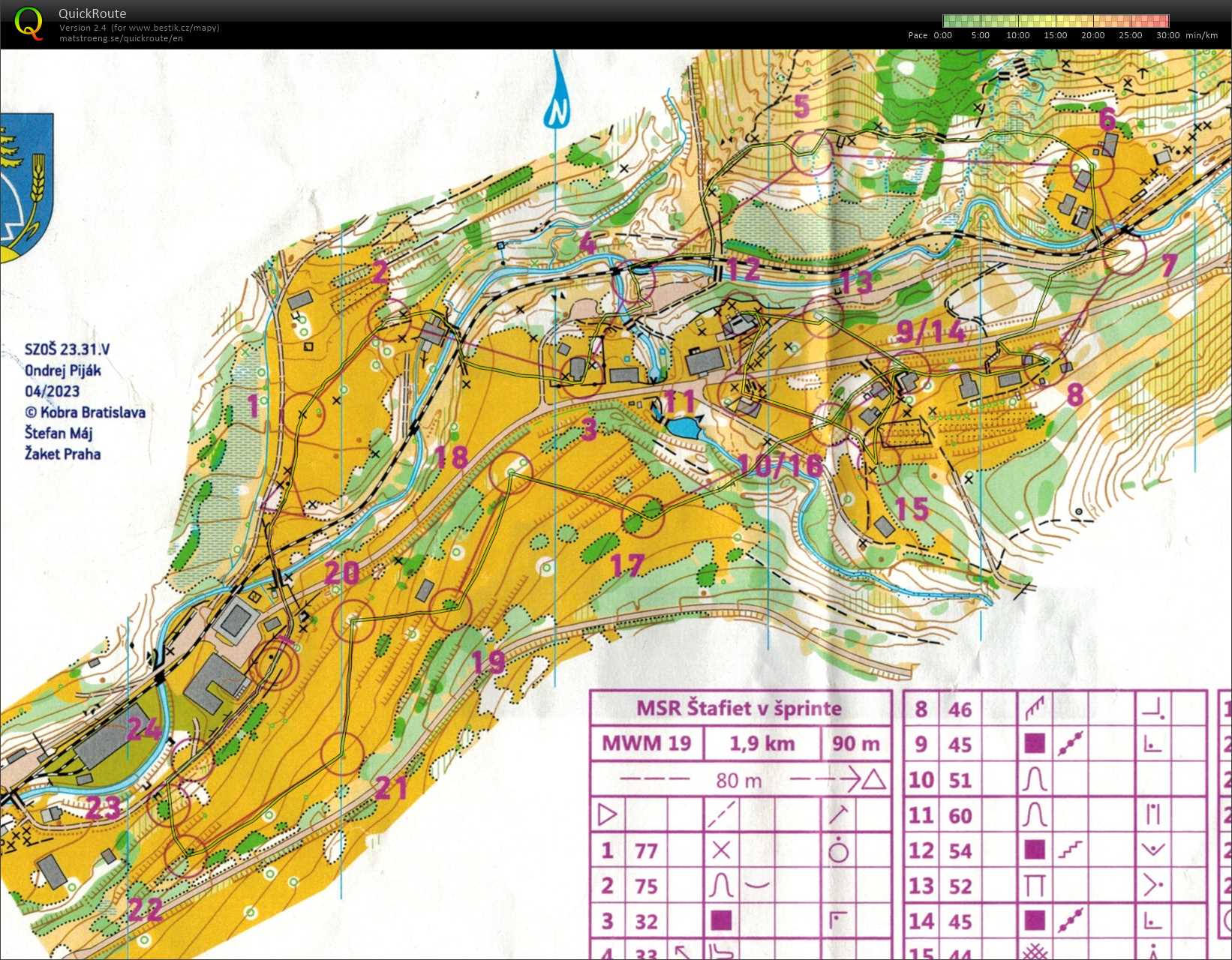 MSR šprintové štafety - Vychylovka (2023-05-13)